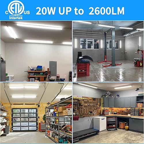 Miniatura 8 de SHOPLED LED Shop Lights 2FT, 20W 2600LM 5000K Daylight, V-Shaped Utility Shop Lights, T8 Linkable Ceiling Light Fixtures, 2 Foot Tube Light for