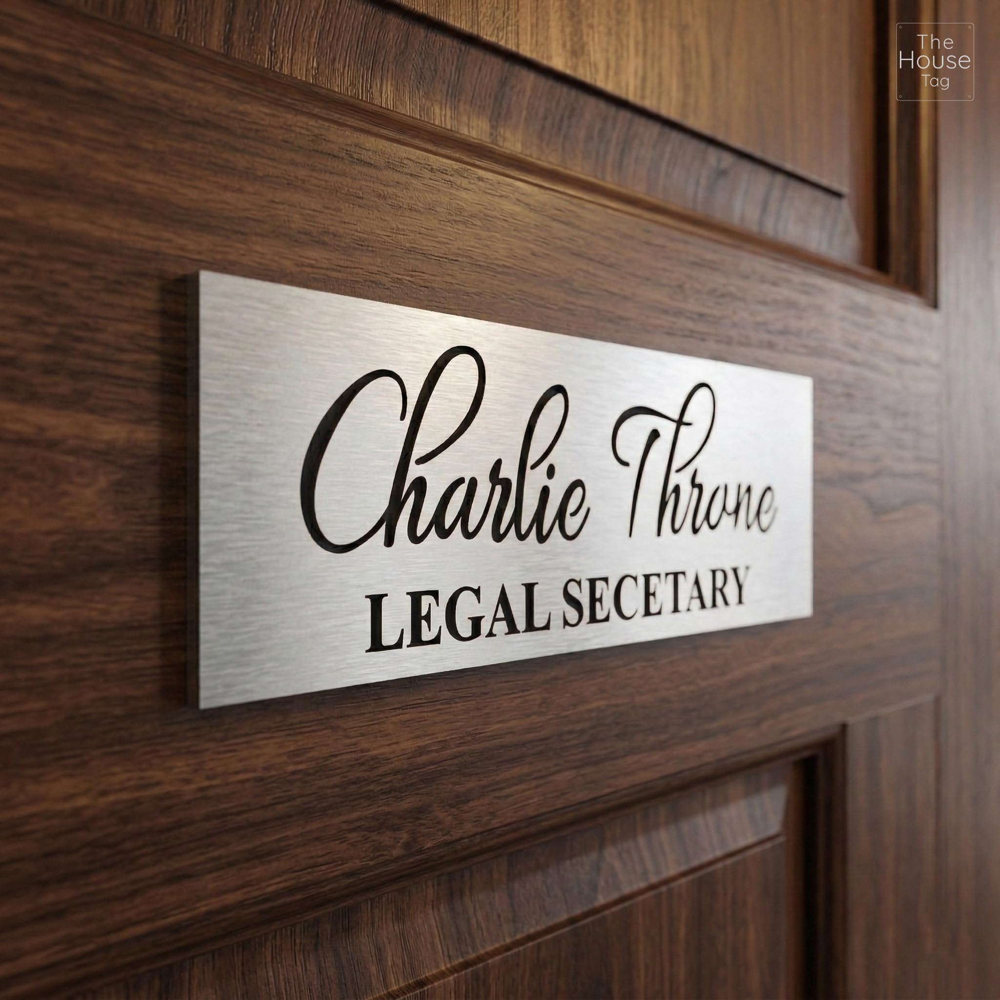 Name Plates for Home Entrance Outdoor | Water Weather Proof Matt Black Acrylic 30x15 cm 3D Letters- White Letters, Ideal for Home, Office and Outdoor Entrances 30x15 cms Black and White vertical — Amazon image 7