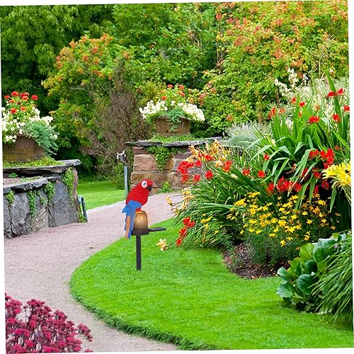 Miniatura 3 de Yardwe 2 unids luz solar de loro decorativo al aire libre luces solares al aire libre patio lámparas al aire libre estatuas césped acento lámpara