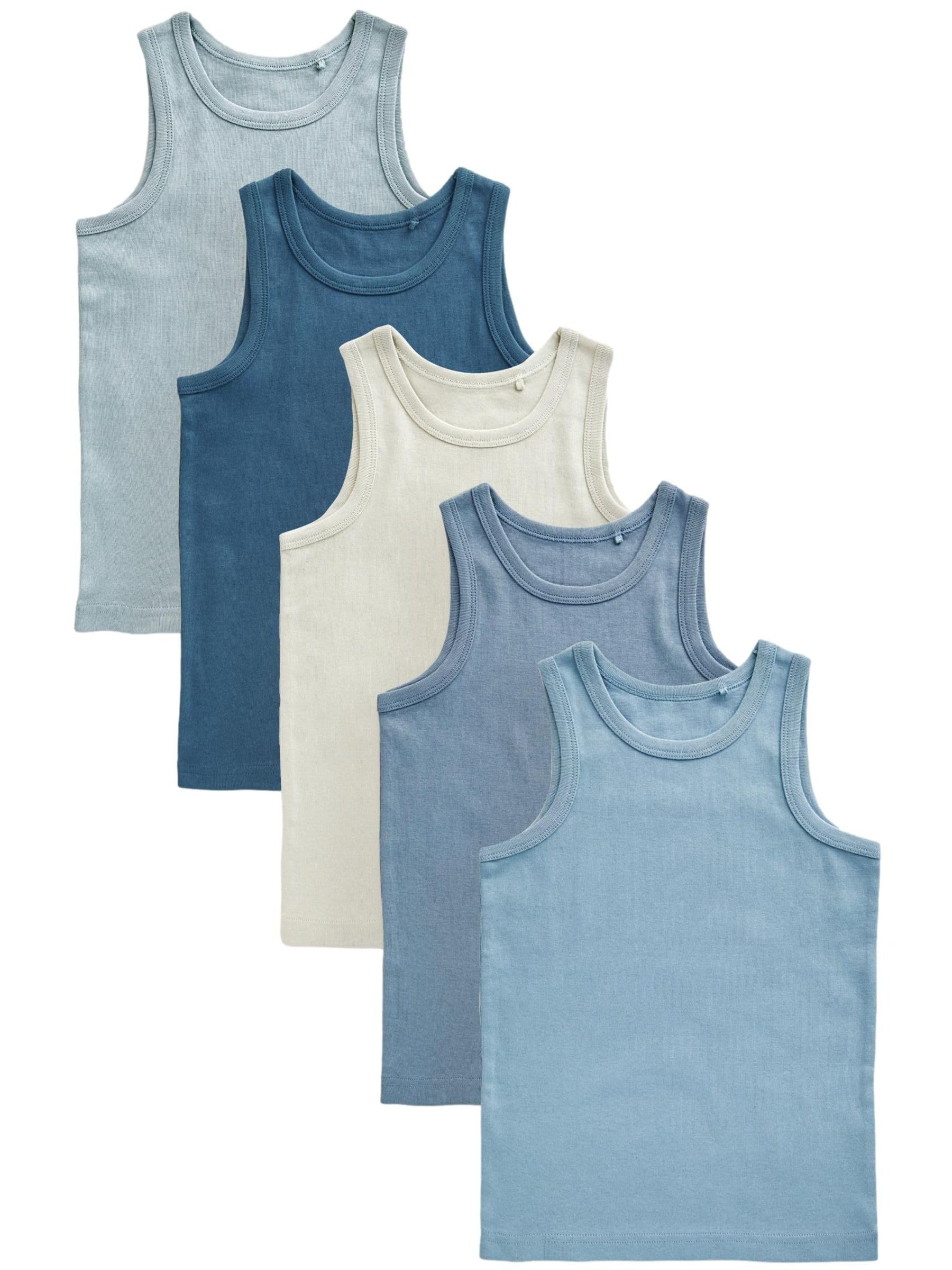 NEXT Jungen 5er-Pack Trägertops aus Biobaumwolle 86-176