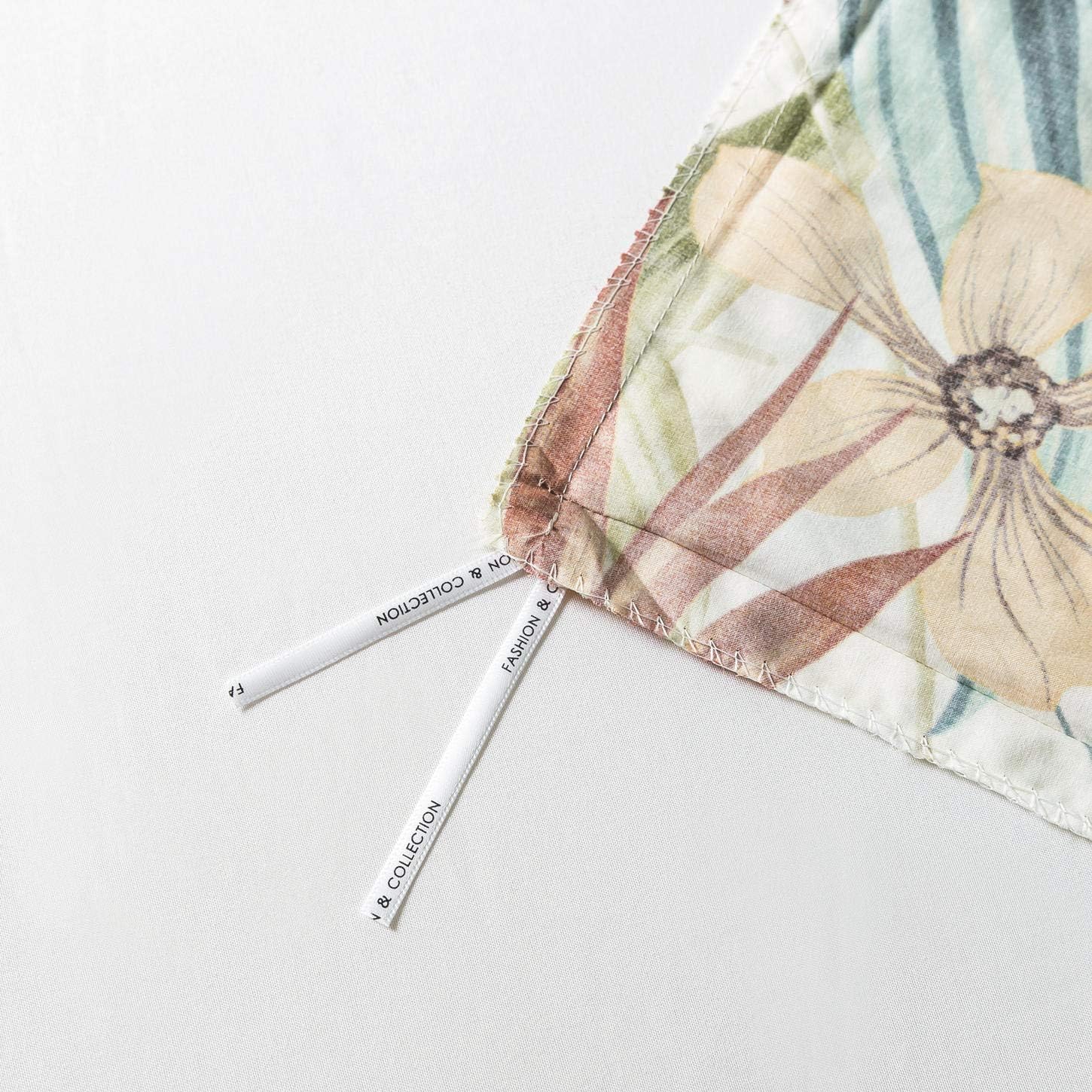 SUSYBAO Retro Floral Duvet Cover King 100% Egyptian Cotton 3 Pcs Set 1 Vintage Yellow Flower Duvet Cover with Zipper Ties 2 Pillowcases Hawaiian Tropical Botanical Bedding Set Soft