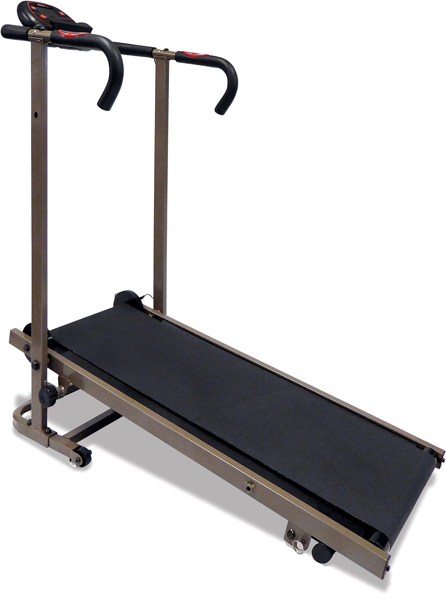 Health Gear MT2000 Easy Walk Manual Treadmill with Fold & Roll Design Storage with Pulse Monitor
