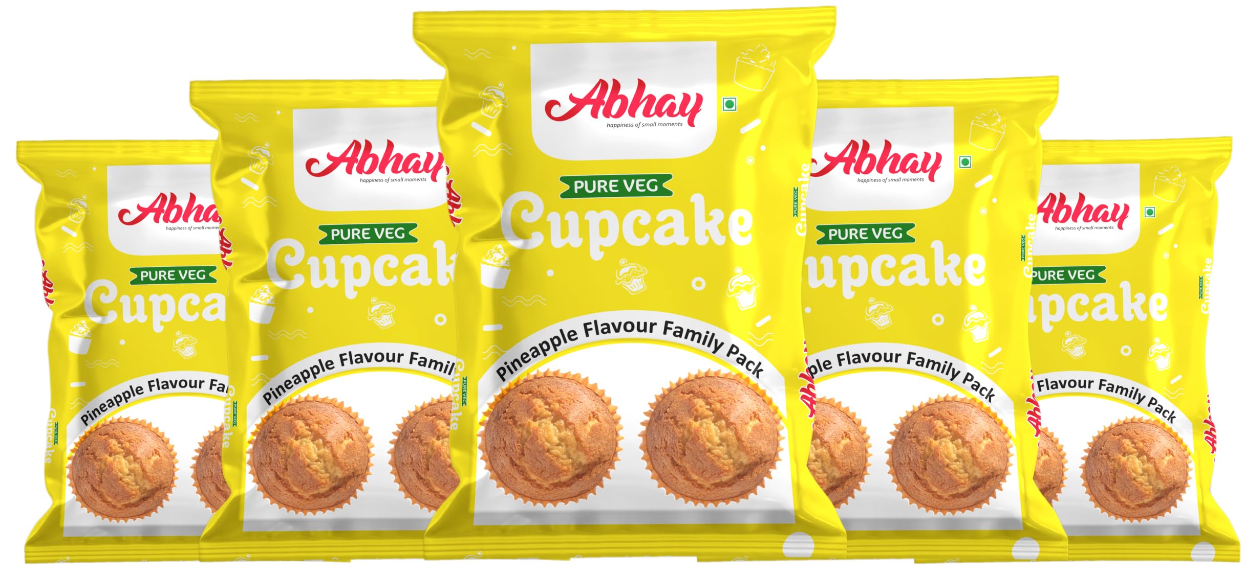 Abhay PURE VEG Cupcake Family Pack (Pack of 5/Each 100gm) (Pack of 5, Pineaple Cupcake) (B0D8KSP5WY) Amazon Price History, Amazon Price Tracker