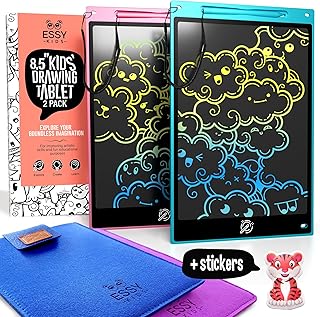 Essy Kids 8.5” 2Pack LCD Writing Tablet for Kids Drawing Tablet Doodle Pad Kids Writing LCD Drawing Tablet Led Drawing Pad Kids Magic LCD Drawing Tablet Writing Board