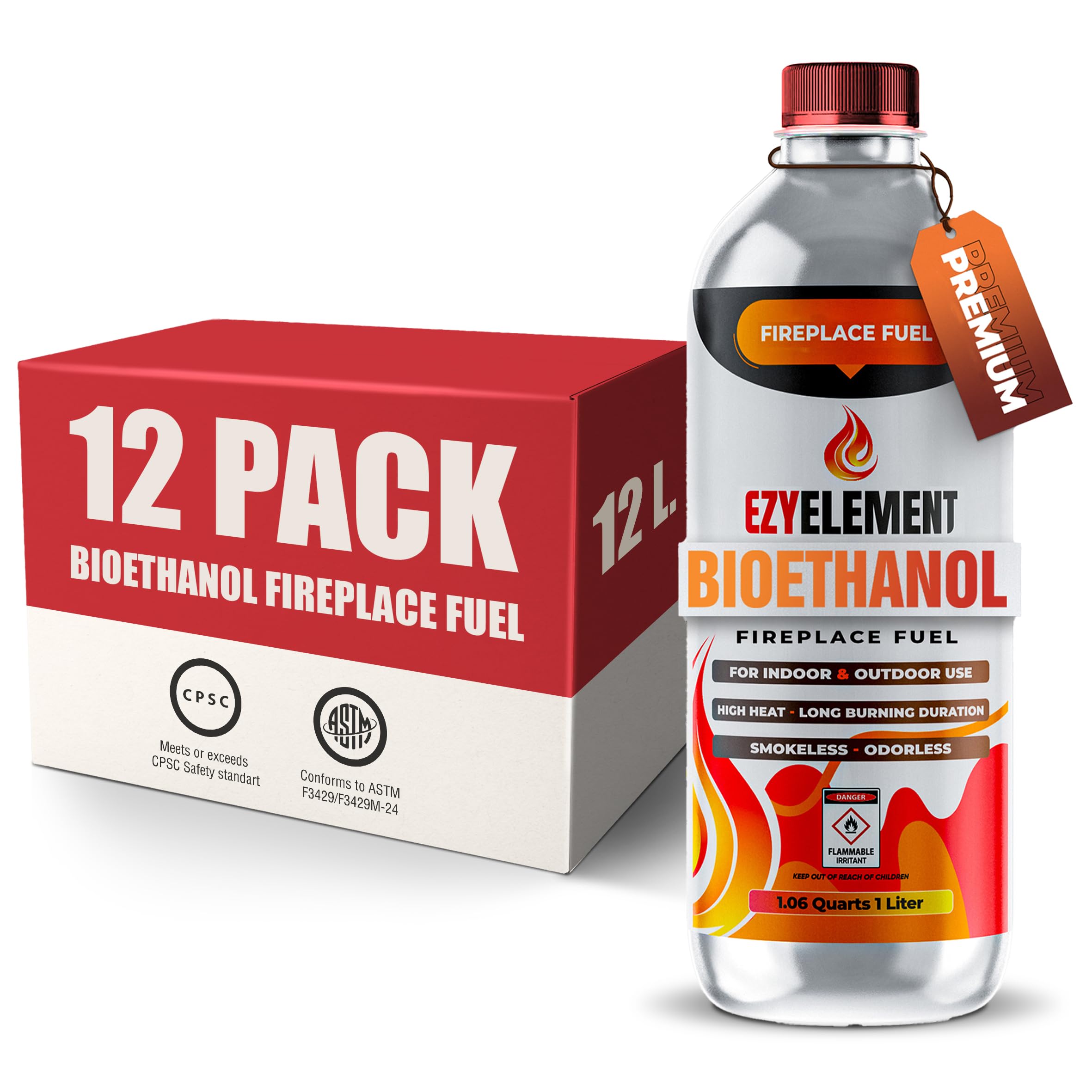 Amazon.com: Bioethanol Fireplace Fuel 12 x 1 Liter - Clean Burning