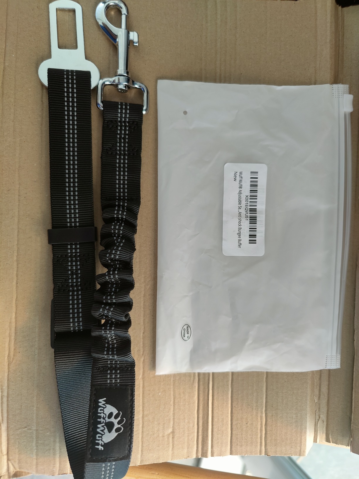 Wuff Wuff Dog Car Seat Belt Adjustable Safety Heavy Duty Elastic Lead Harness Amazon.co.uk