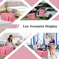 Vista 9 de Paquete de 6 bolsas de mudanza grandes extra resistentes con cremallera reforzada y asas anchas, contenedores de almacenamiento impermeables