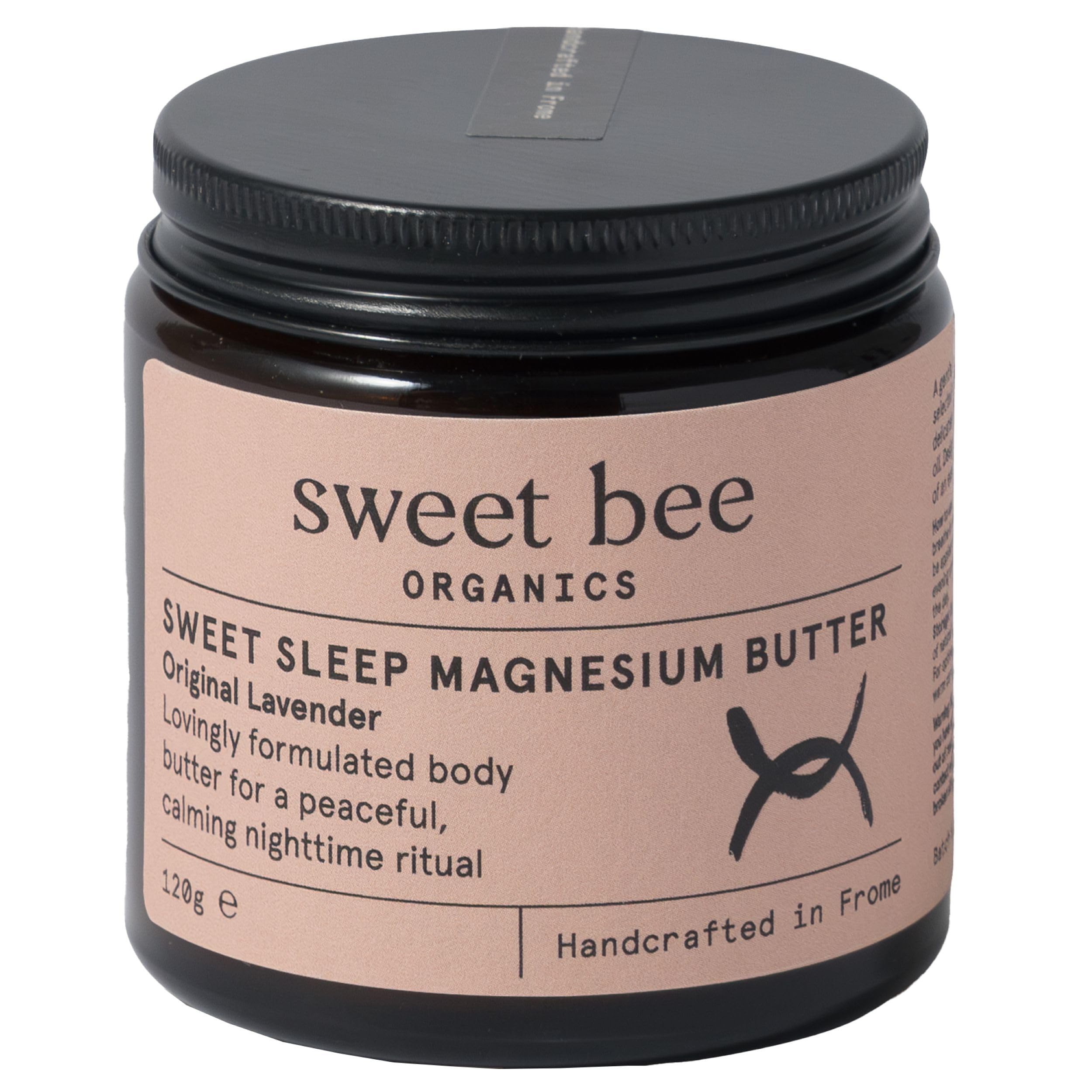 Sweet Bee Magnesium-Körperbutter mit Sheabutter, Lavendel, 120 g | Feuchtigkeitsspendende Körpercreme für trockene Haut, reichhaltige feuchtigkeitsspendende Formel, nicht fettende Hautpflege
