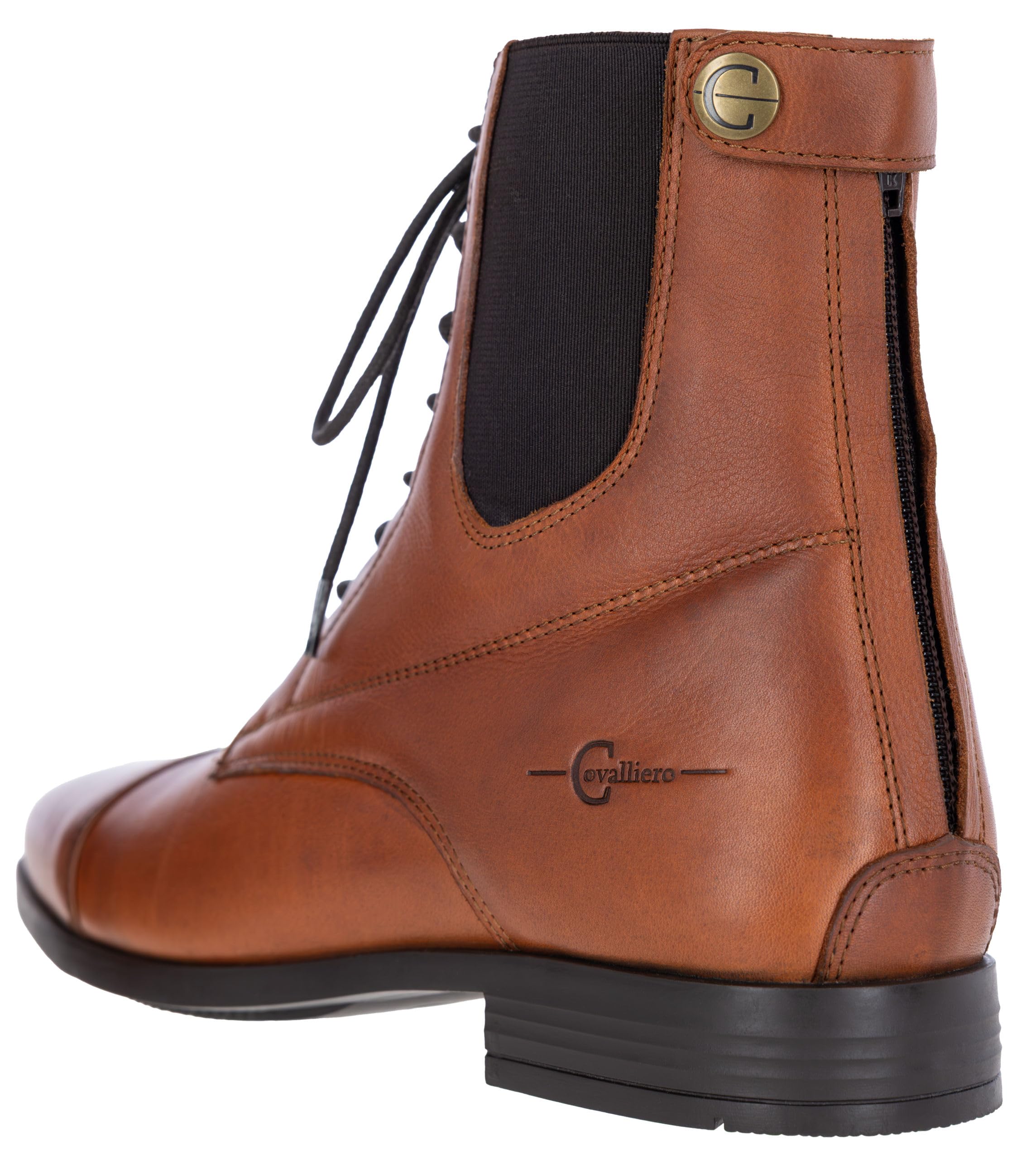 Covalliero Stiefelette Premium cognac FS 2026 Leder robust mit Elastikeinsatz