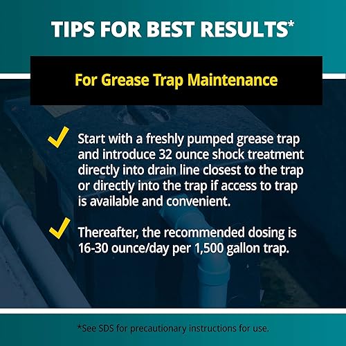 Miniatura 6 de CLR Línea de drenaje comercial PRO y tratamiento de trampa de grasa fórmula microbiana de mantenimiento preventivo botella de 1 galón