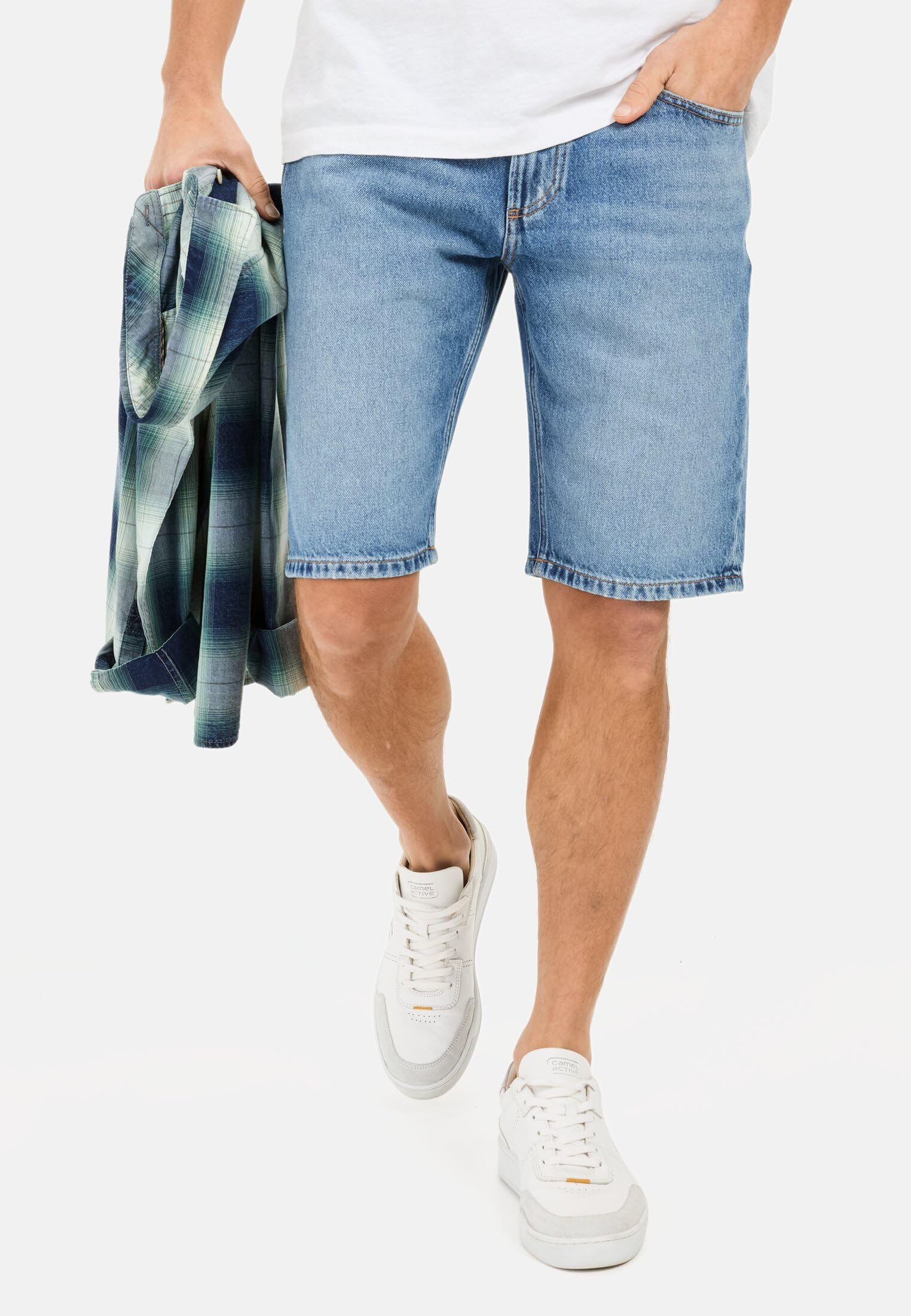 camel active Herren 5-Pocket Denim Shorts aus Baumwolle