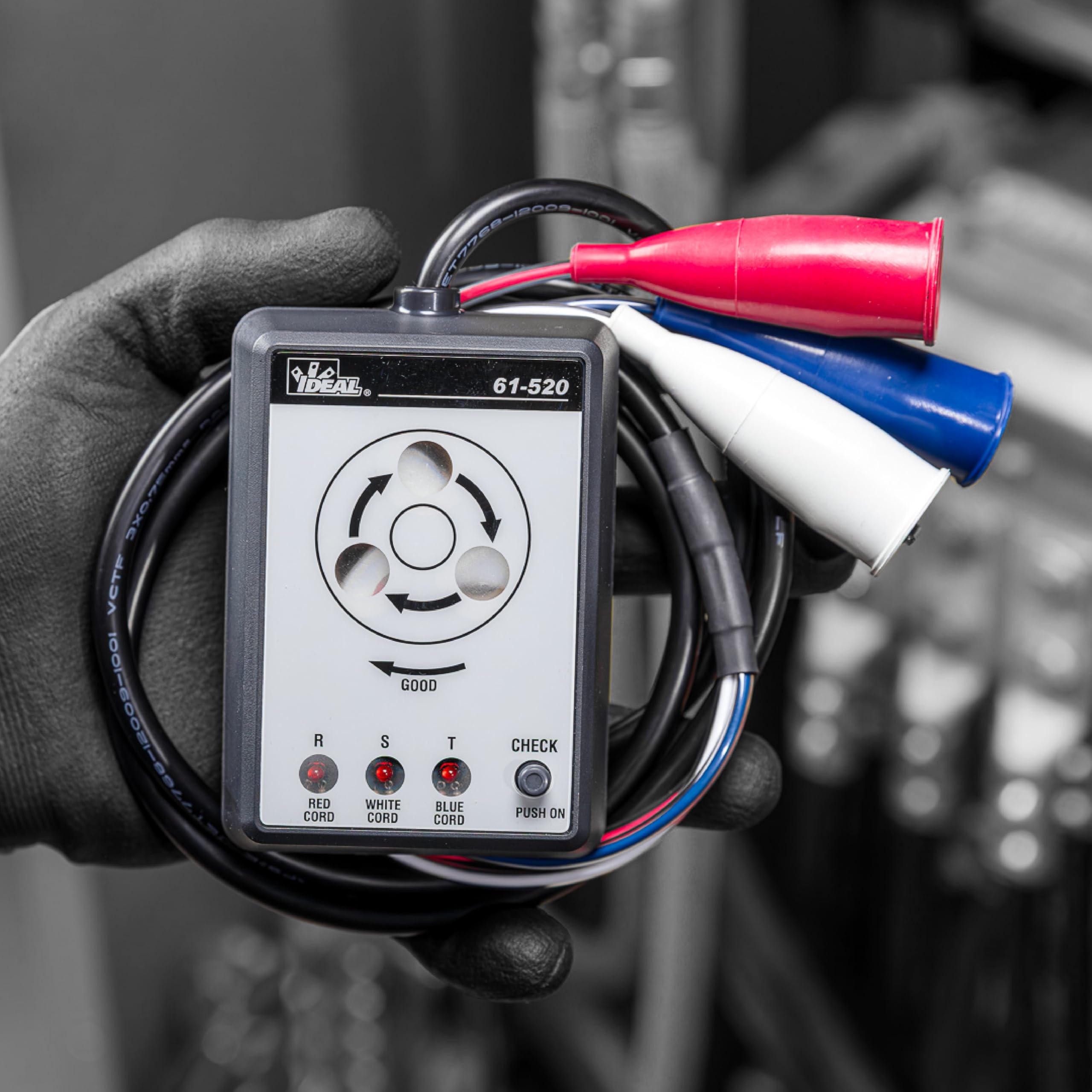 IDEAL INDUSTRIES INC. 61-520 Tester trifase di sequenza con isolatori codificati a colori