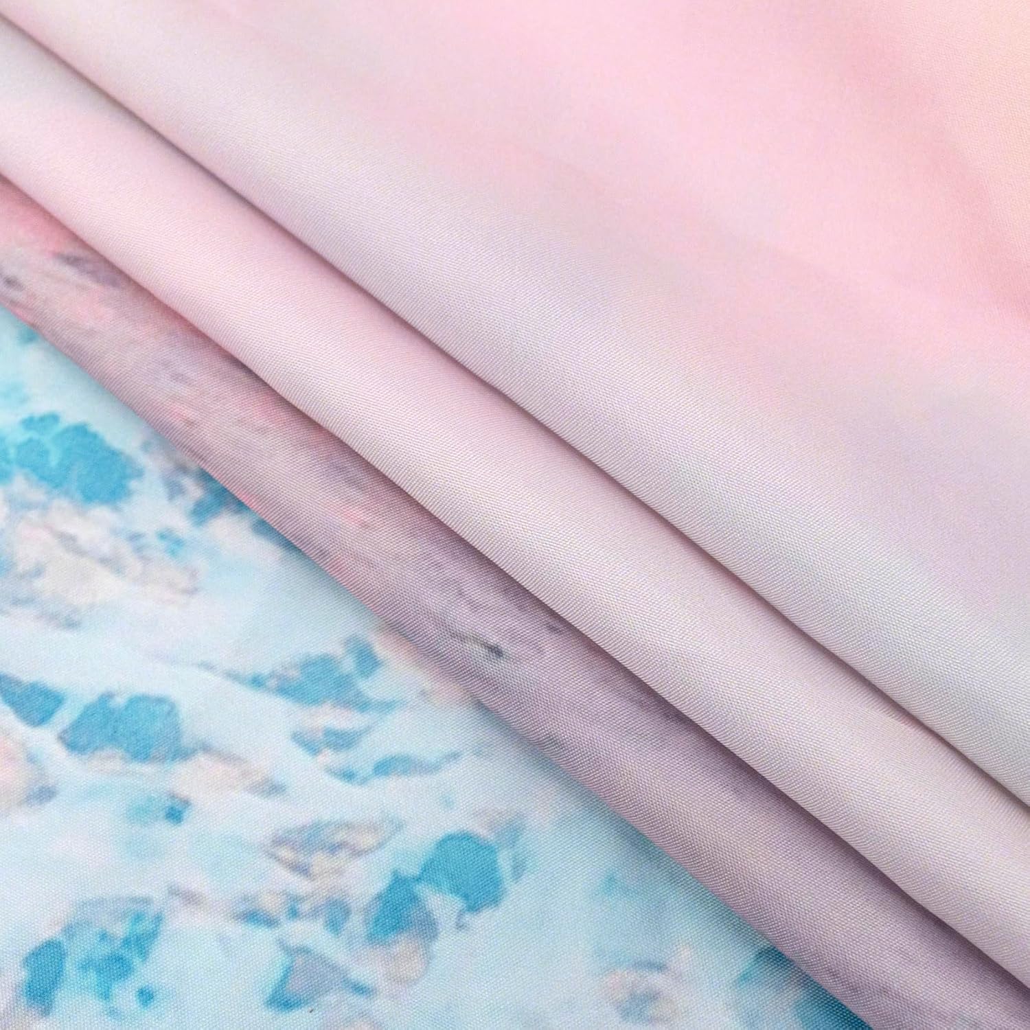 LB Teal Blue Ocean Shower Curtain for Bathroom, Pink Sky Cloud Summer Tropical Beach Theme Fabric Shower Curtain, Seaside Coastal Nature Landscape Bathroom Shower Curtain Set with Hooks, 72x78 inches