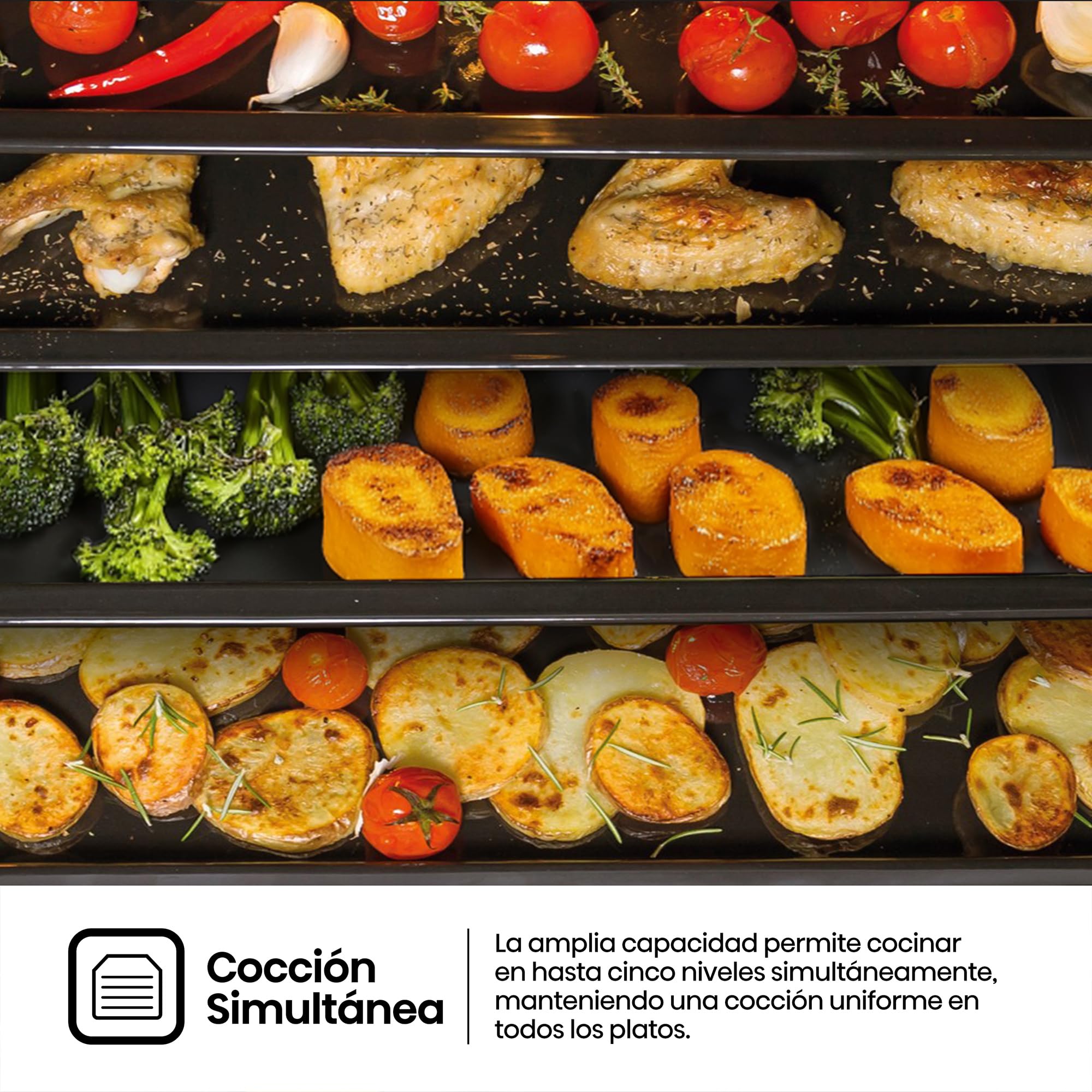 Hisense BI64216EPX - Horno Multifunción Pirolítico, Clase A++, 78L, Fondo 57cm, Guía Telescópica, Calentamiento Rápido, Apertura Y Cierre Suave de Puerta, Air Fry, Modo Pizza, Modo Congelados, Inox