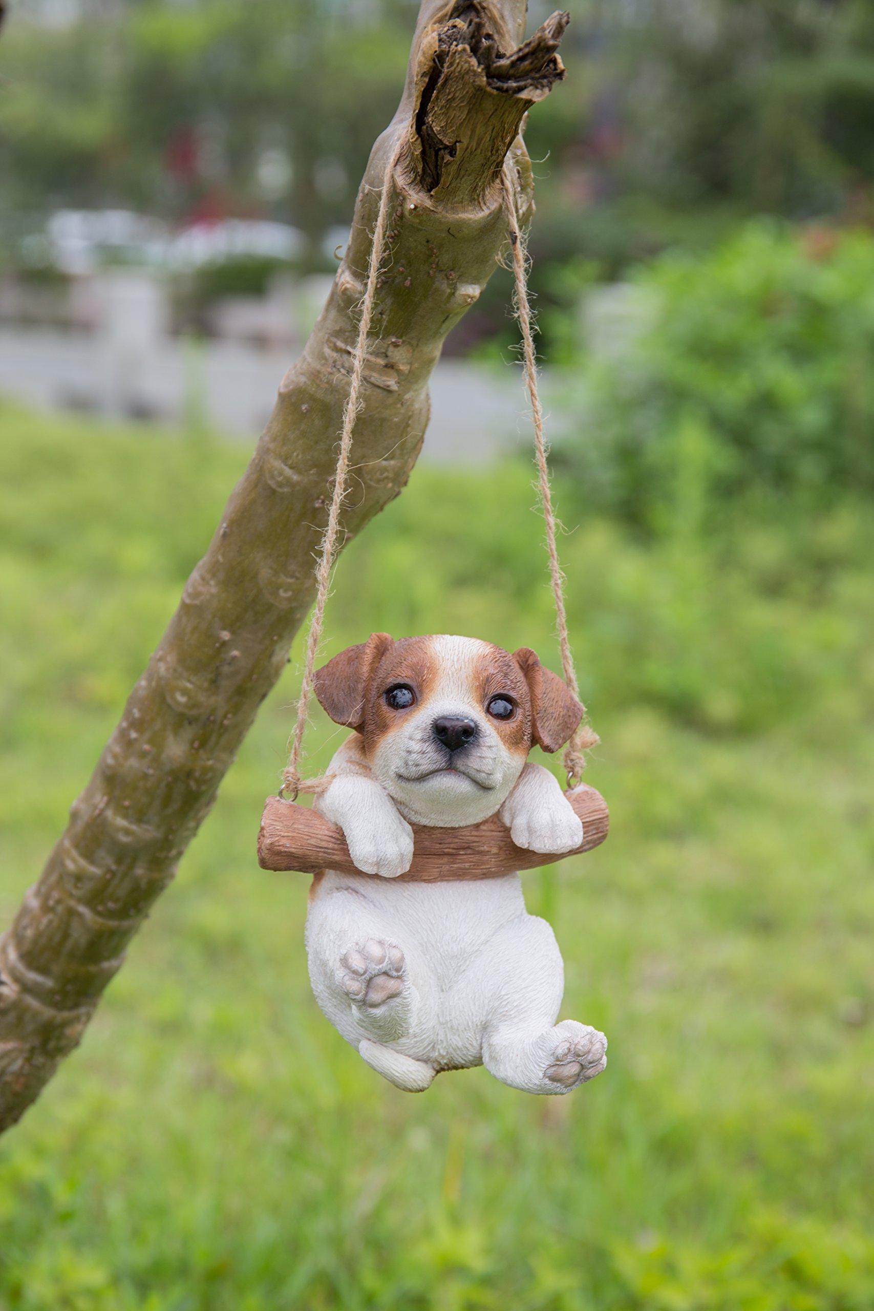 Hi-Line Gift Ltd., Wiszący szczeniak Pals Jack Russell Terrier szczeniak, wysokość 12,7 cm, do wewnątrz i na zewnątrz figurka statuetka
