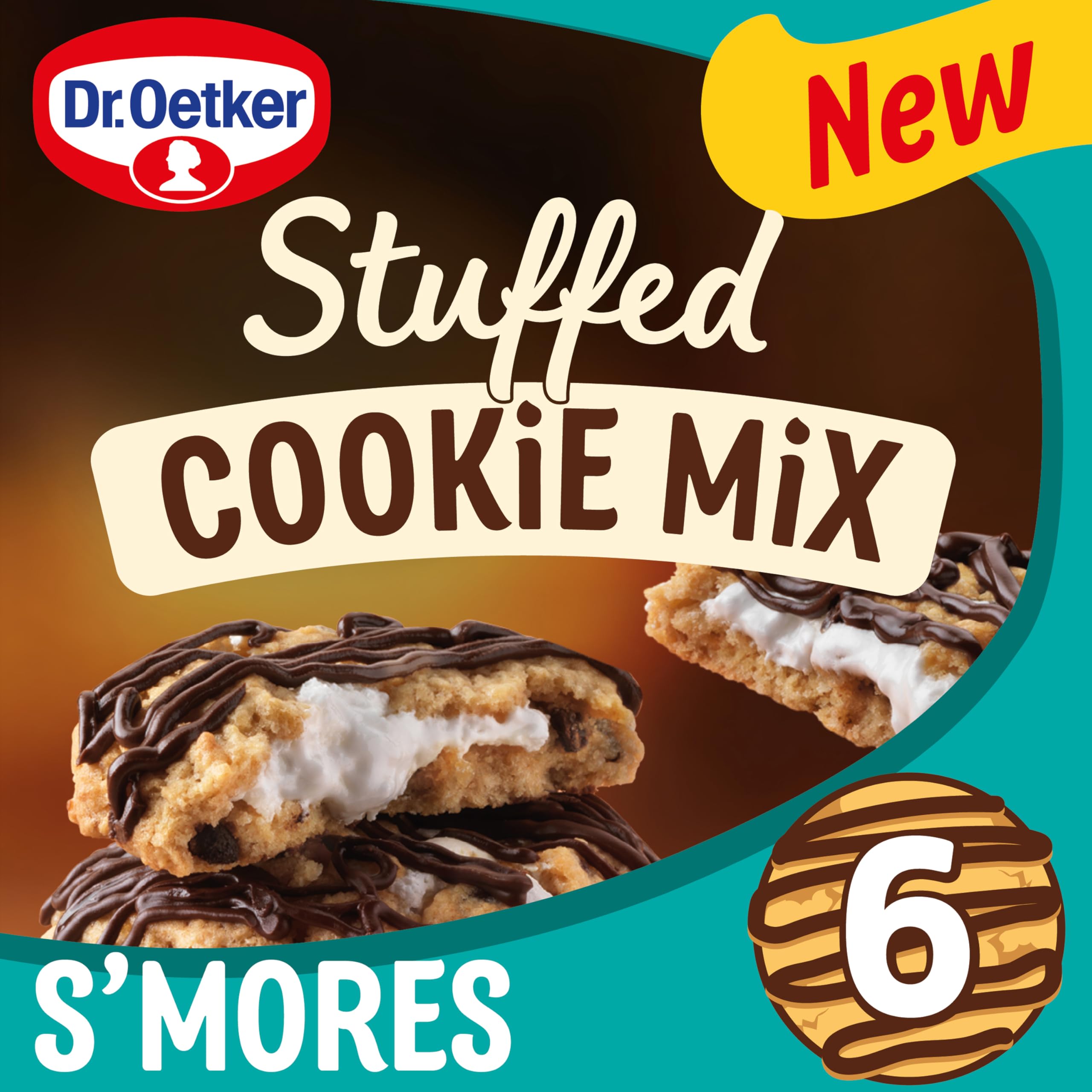 Dr. Oetker Smores Stuffed Cookie Baking Mix, 340g