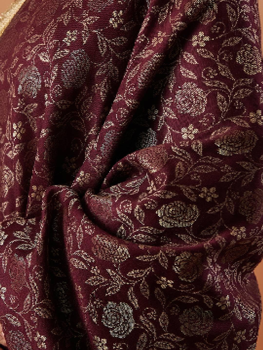 Pashmoda Women Gulnari Kaani Wool Blend Stole (Size : 71X203 CM) - Image 7 thumbnail
