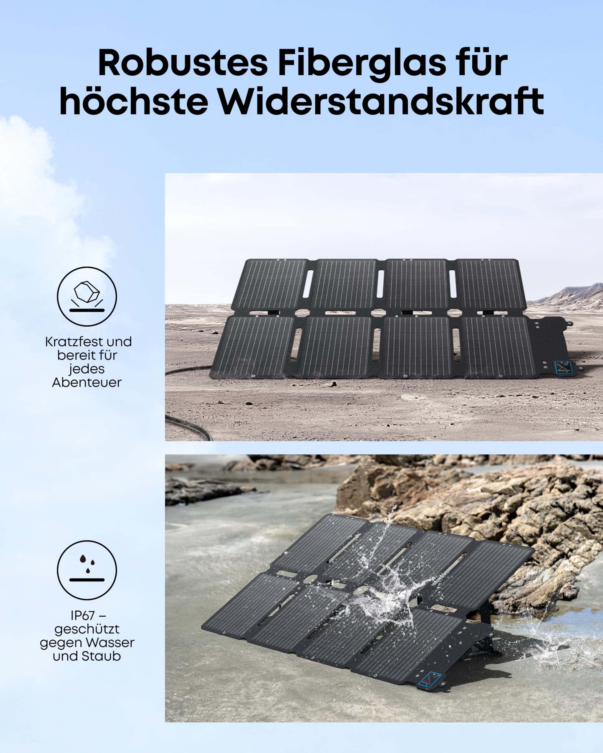 Anker SOLIX C300X DC Tragbare Powerstation mit 100W Solarpanel | 288Wh LiFePO4-Akku, 300W Solargenerator, für Outdoor, Camping, Reisen und Notfälle