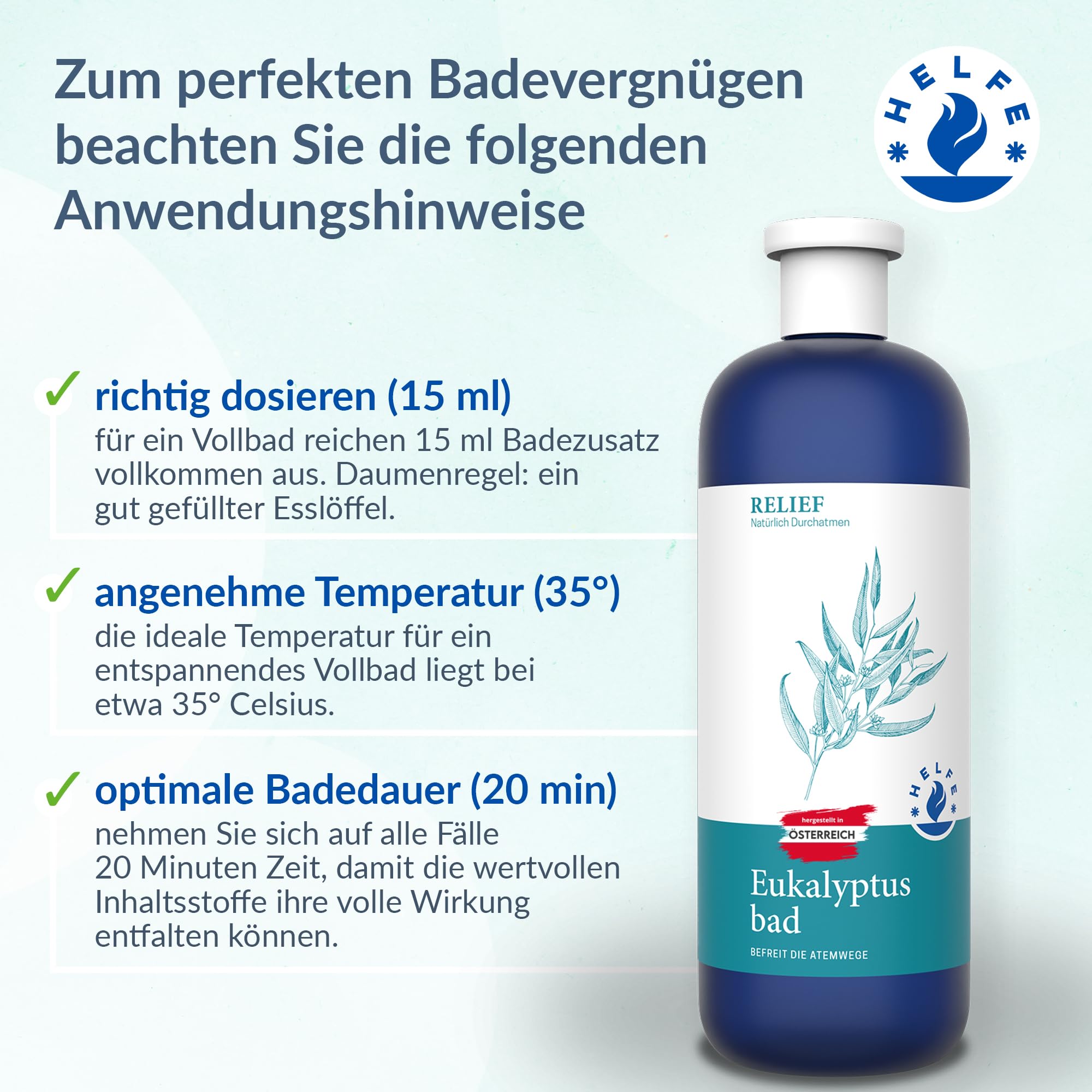 Kąpiel przeciw przeziębieniom (200 ml) – bardzo skuteczna kąpiel eukaliptusowa do łagodzenia objawów kataru – uwalnia drogi oddechowe – receptura farmaceutyczna z Austrii
