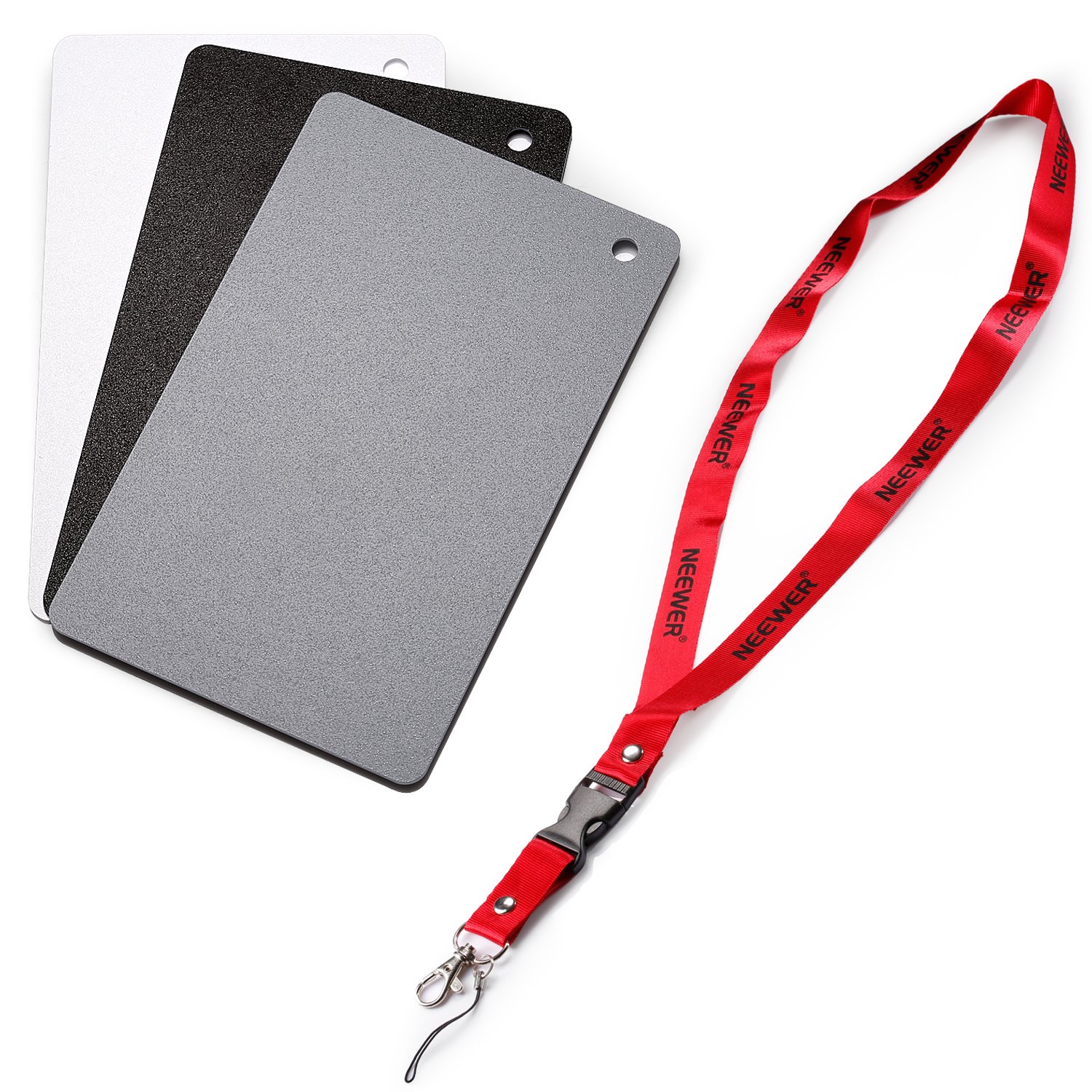 Neewer Digital Grey Card Set 4" x 5" White Balance Card 18 Gray Card for Digital and Film
