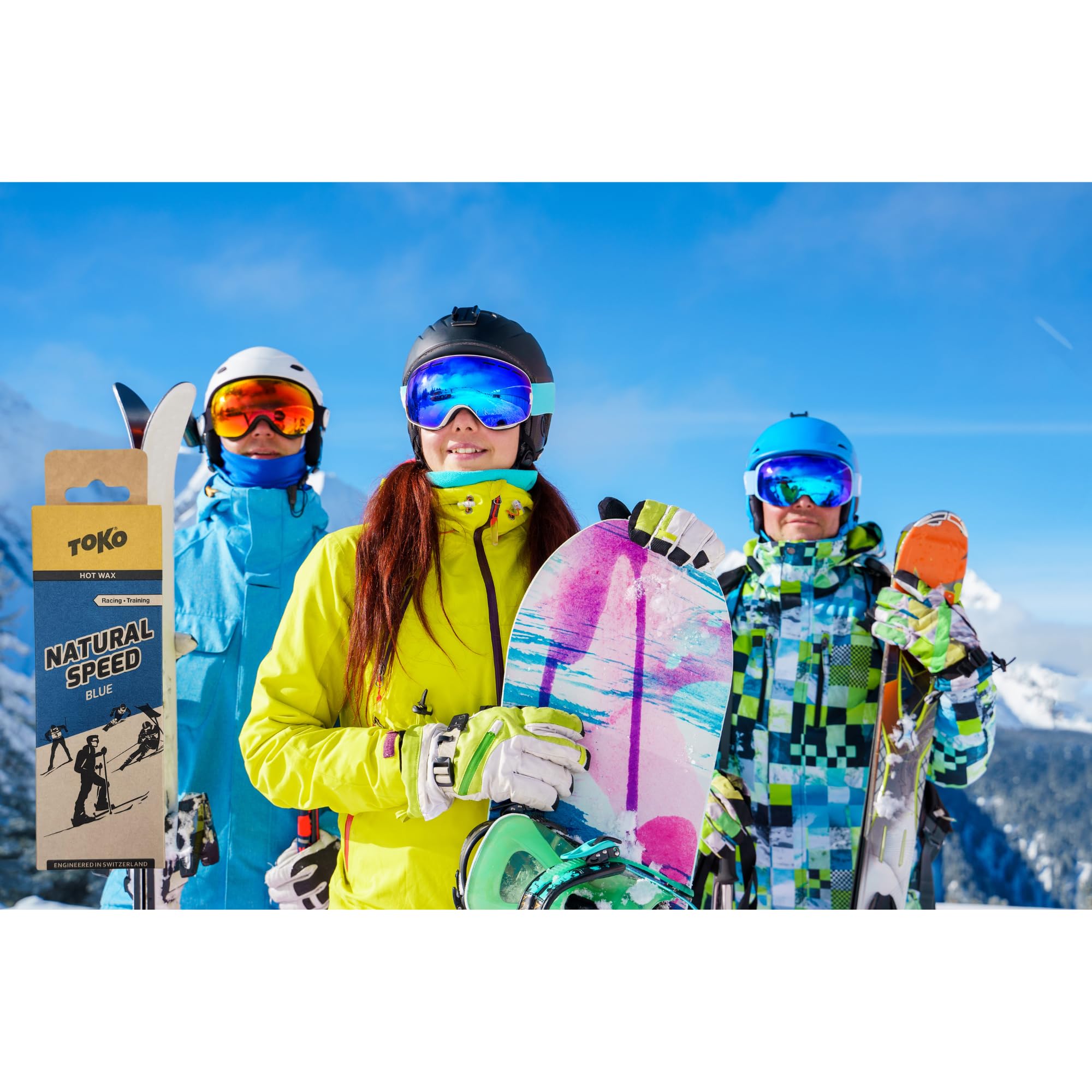 TOKO Natural Performance Wax - Cera calda per sci e snowboard - Biodegradabile senza PFC Swiss Technology - 120 grammi blu - Racing & Training