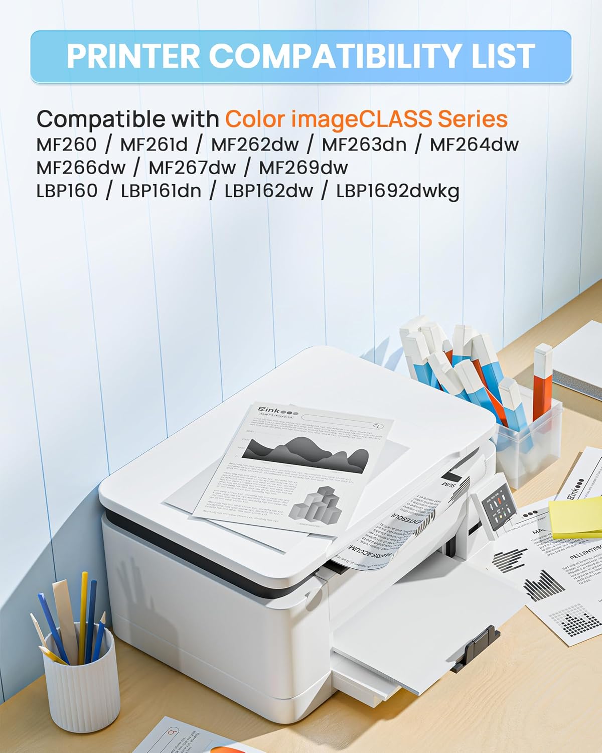 E-Z Ink 051H Compatible for Canon 051H Toner Cartridge Canon 051 Toner CRG051 CRG-051 CRG051H to Use with Canon ImageCLASS MF267dw MF264dw MF269dw MF266dn LBP162dw LBP161dn Printer (Black, 2-Pack)