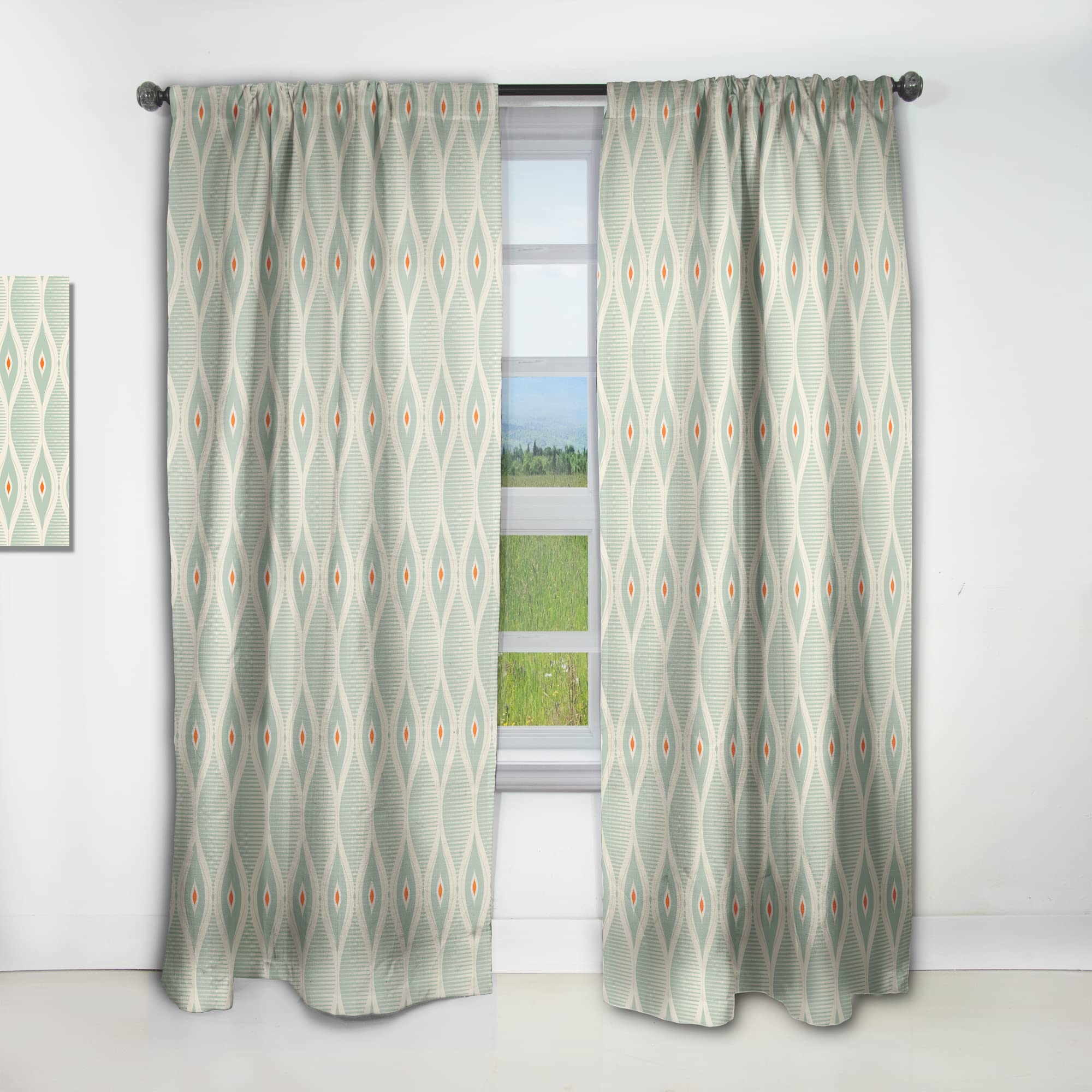 Rideaux rétro Abstraits Drops VII pour sublimer votre chambre