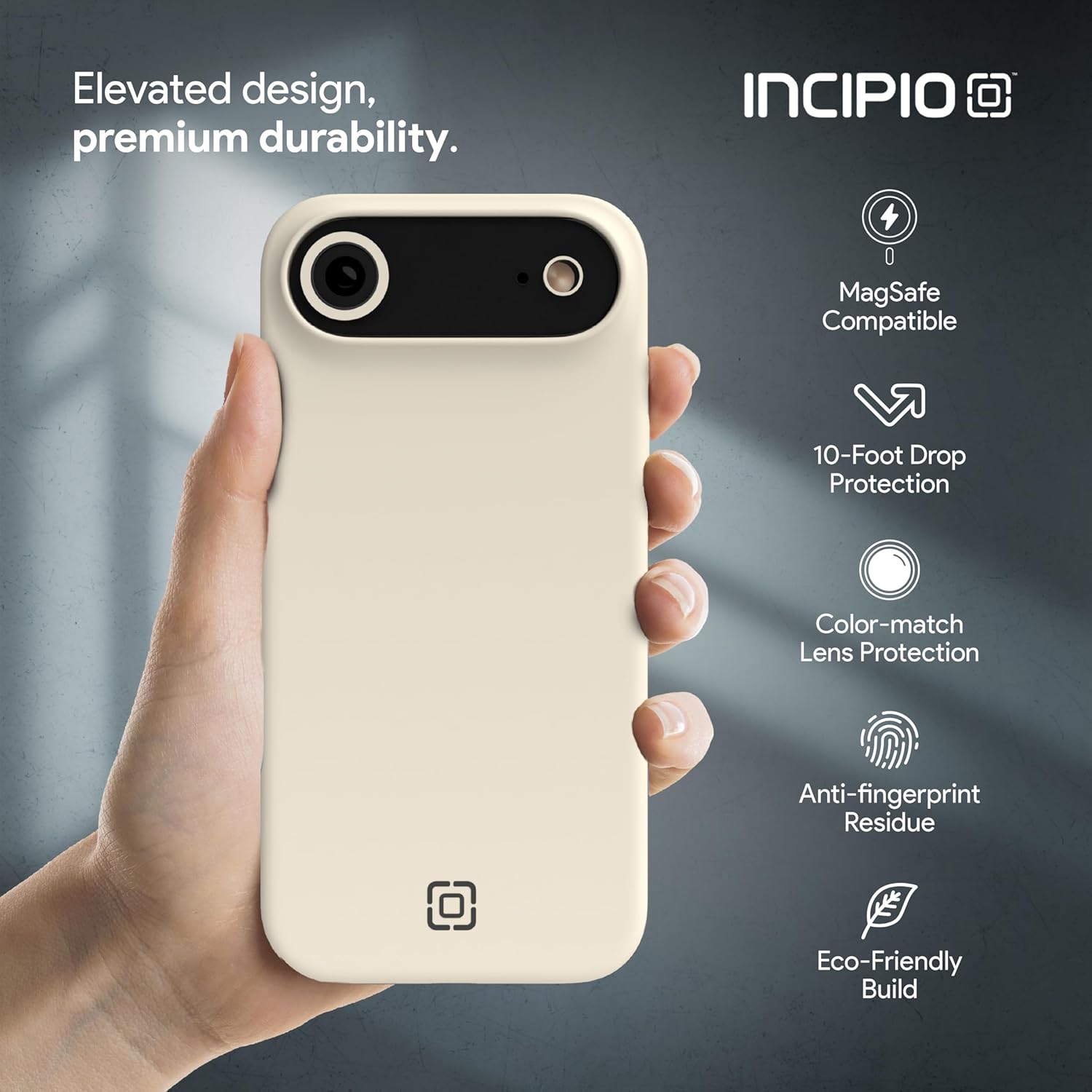 Incipio - Sensor iPhone 17 Air, Magsafe Compatible Phone Case, 10ft Drop Tested, Ultra Durable & Shock Absorbing, Scratch Resistant & Slim Profile (Bone)