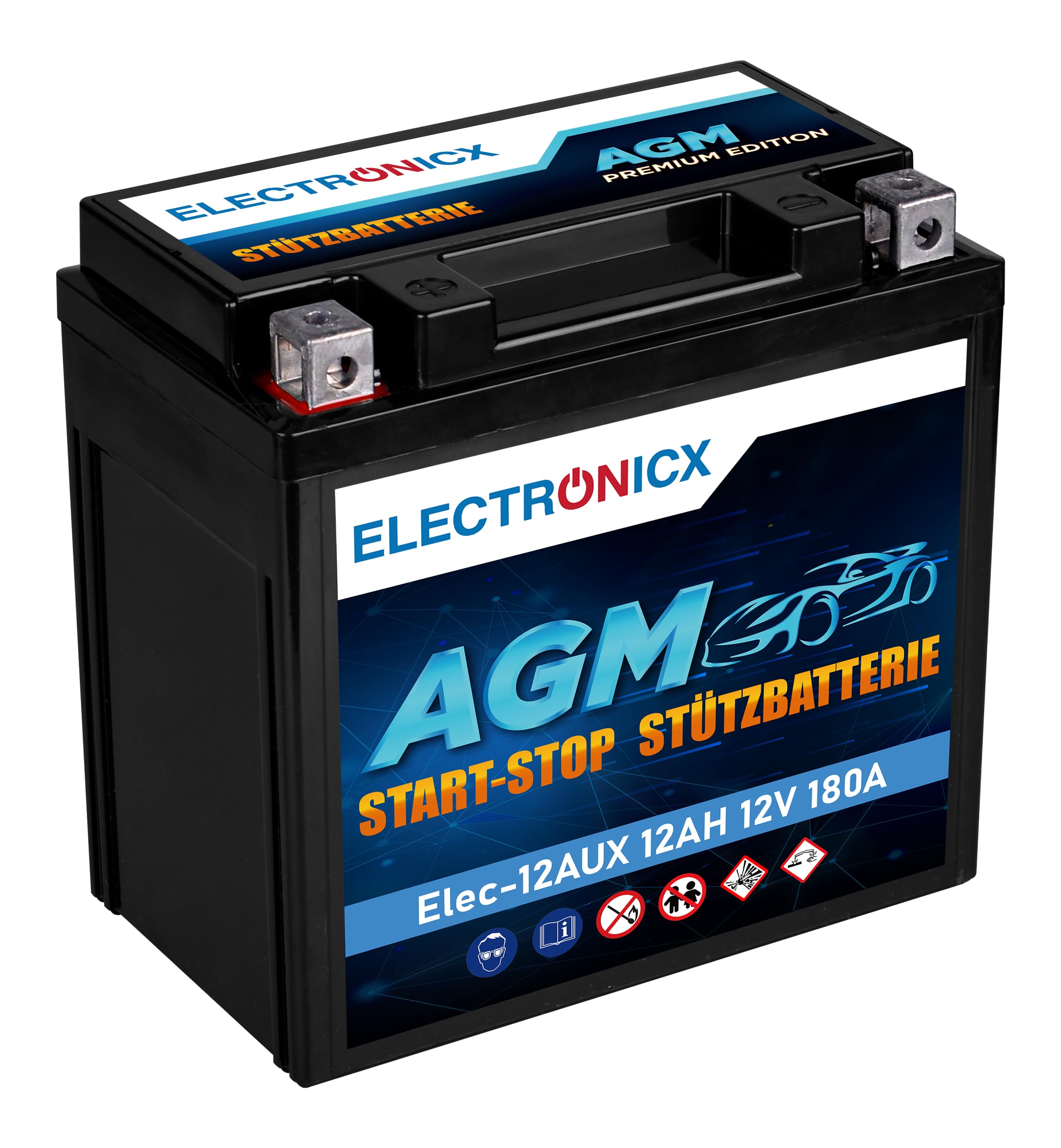 Electronicx Batería AGM 12V 12Ah Premium | 12 Ah Batería auxiliar para coche A2115410001|61217586977 | Sustituye A000982700 A2115410001 61219394648 | Batería de respaldo para Mercedes BMW Rolls Royce