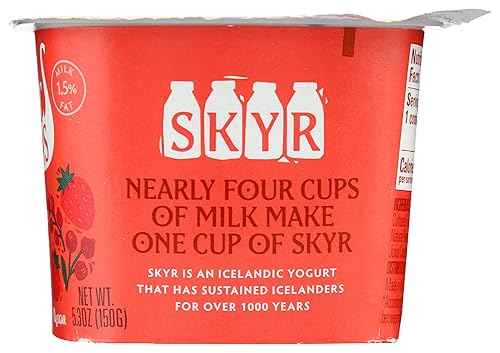 Miniatura 7 de Icelandic Provisions, Skyr espeso y cremoso de fresa y arándano rojo, 5.3 onzas