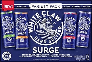 White Claw Seltzer Works, Hard Seltzer Surge Variety, 12pk, 12 Fl Oz Cans