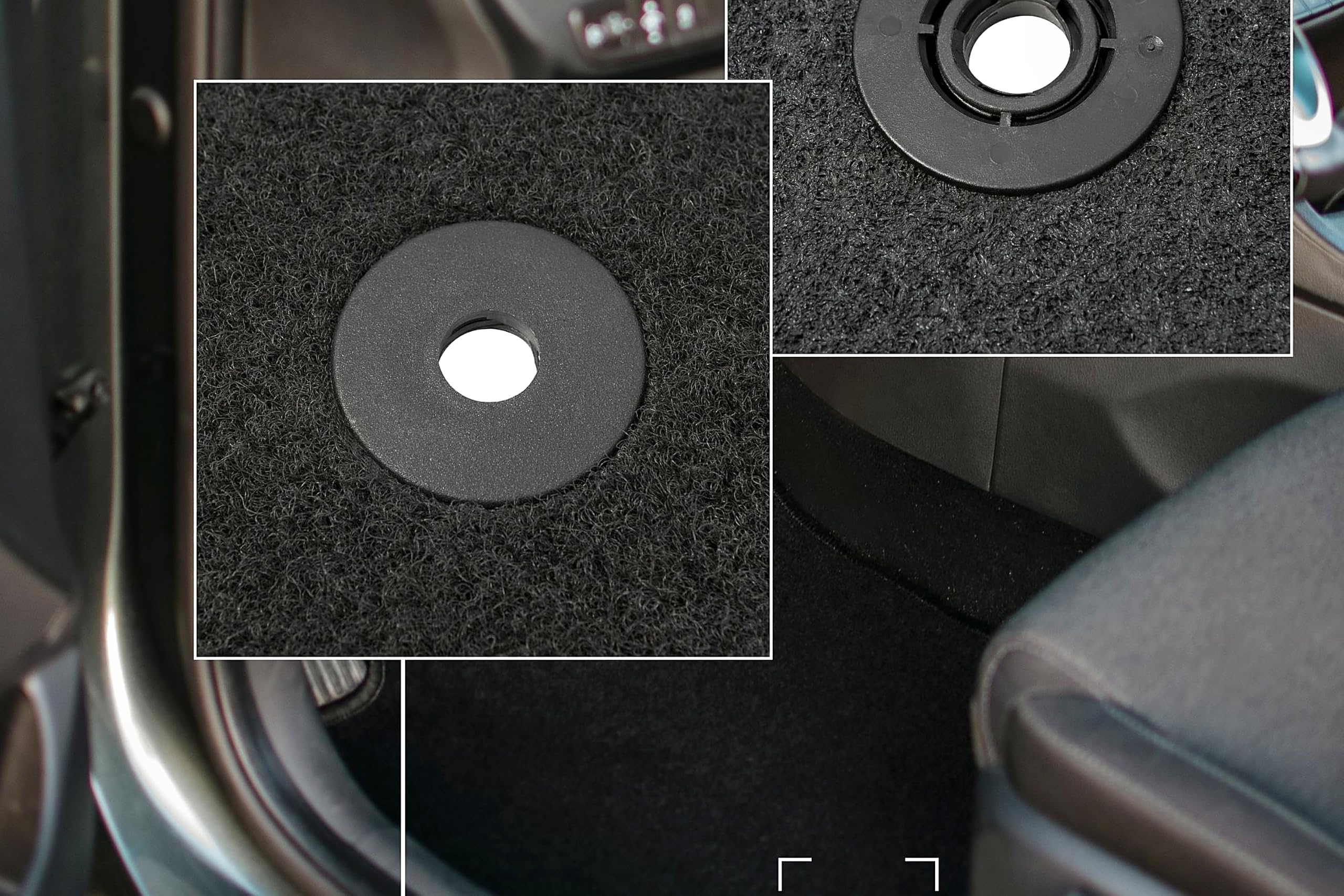 Tappetini auto in velluto su misura, compatibili con Audi Q8 (2020-). Qualità: base – vestibilità precisa, antiscivolo, motivo erboso, 2 pezzi, colore nero