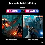 ASUS ROG Strix Moniteur de Jeu 27 po 5K HDR (XG27JCG) – 5120x2880, 180Hz, 0.3ms, Fast IPS, Mode Double (180Hz ou QHD 330Hz), Synchronisation Extrême de Flou de Mouvement, Compatible G-SYNC, DisplayWidget, Garantie de 3 ans