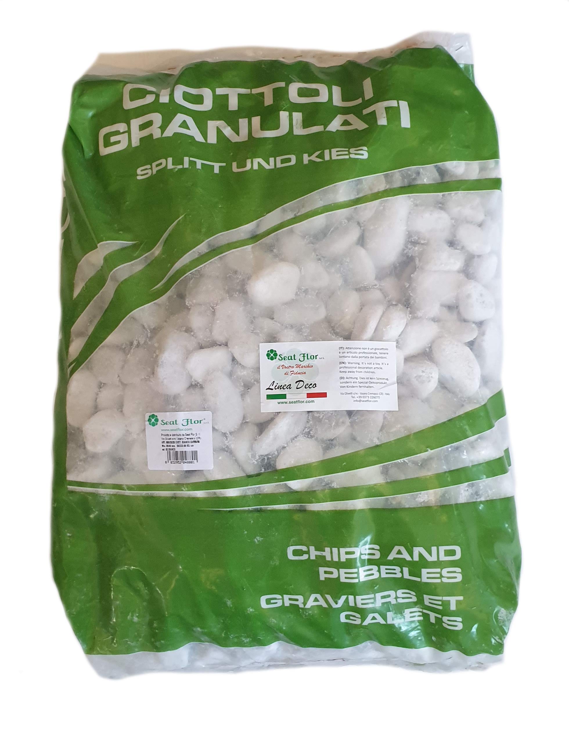 Ciottolo Bianco Carrara 60/100mm - Sacco 25kg Per Giardino, Aiuole E Vasi - Foto 7