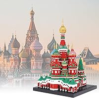 Vista 5 de Building Block Set, Saint Basil's Cathedral Architecture Model Micro Mini Blocks, Educational Mini Blocks, 4300 PCS Catedral de San Basilio