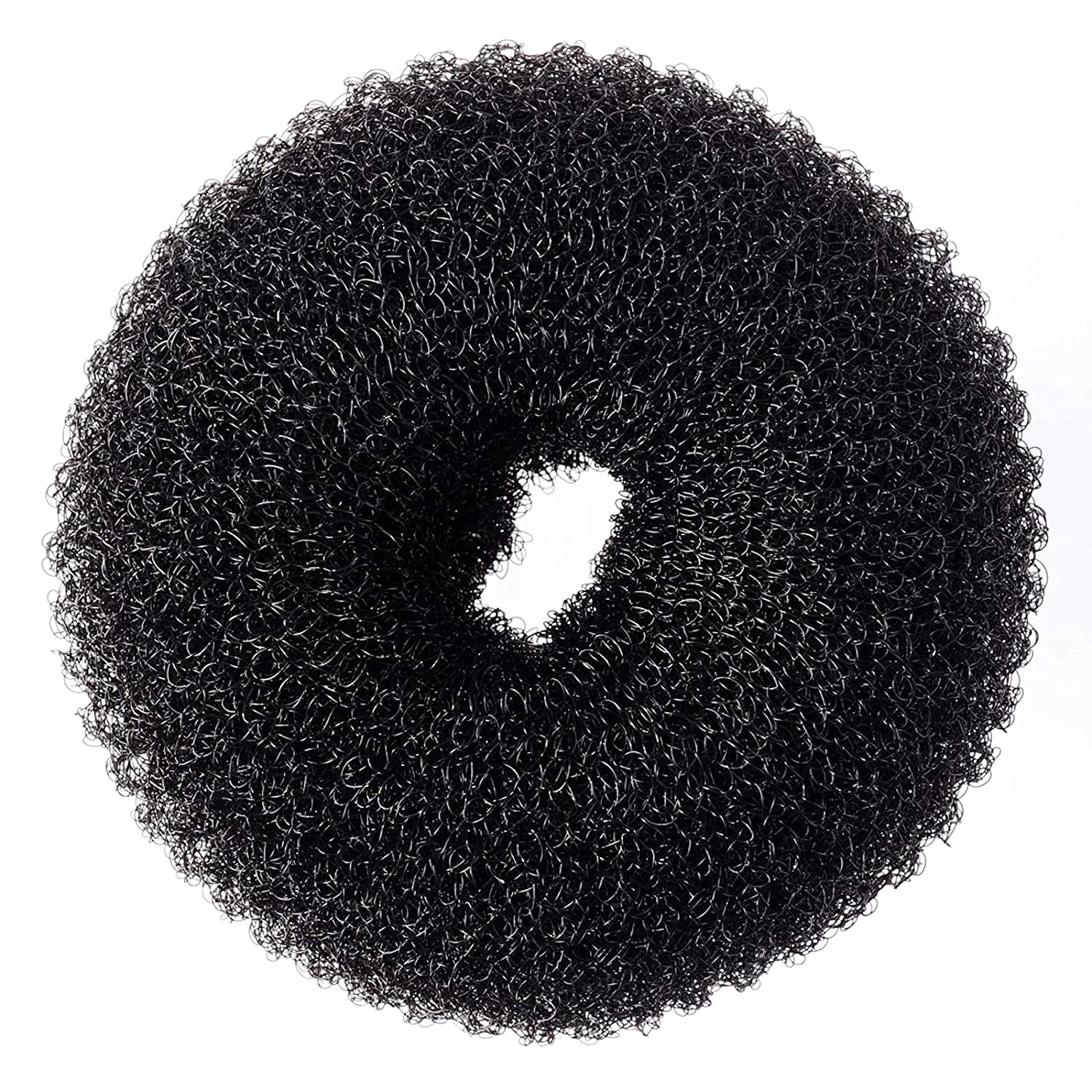 Hair Donut Bun Maker Ring Style Bun, Chignon Hair Increase Donut Shaper for Thick and Long Hair (XX-Large, 5.5 Inch/Black)