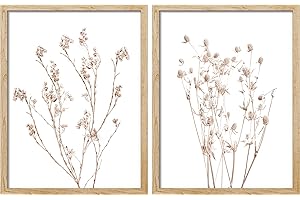 Minimalist Botanical Wall Art: SIGNWIN Framed Wildflower Prints