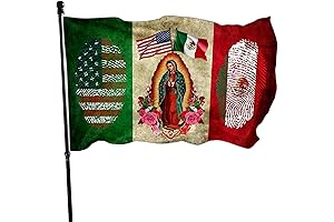Outdoor Double Sided Mexico USA Friendship Flag