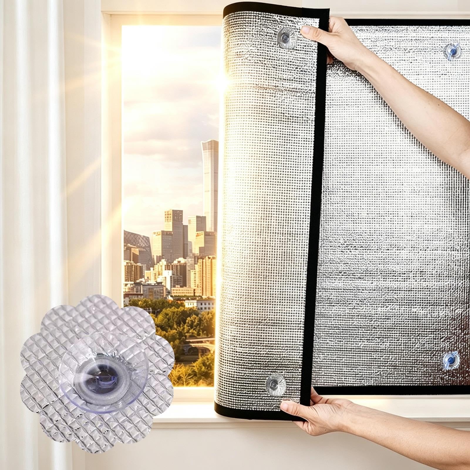 Aislante Térmico para Ventanas con Ventosas