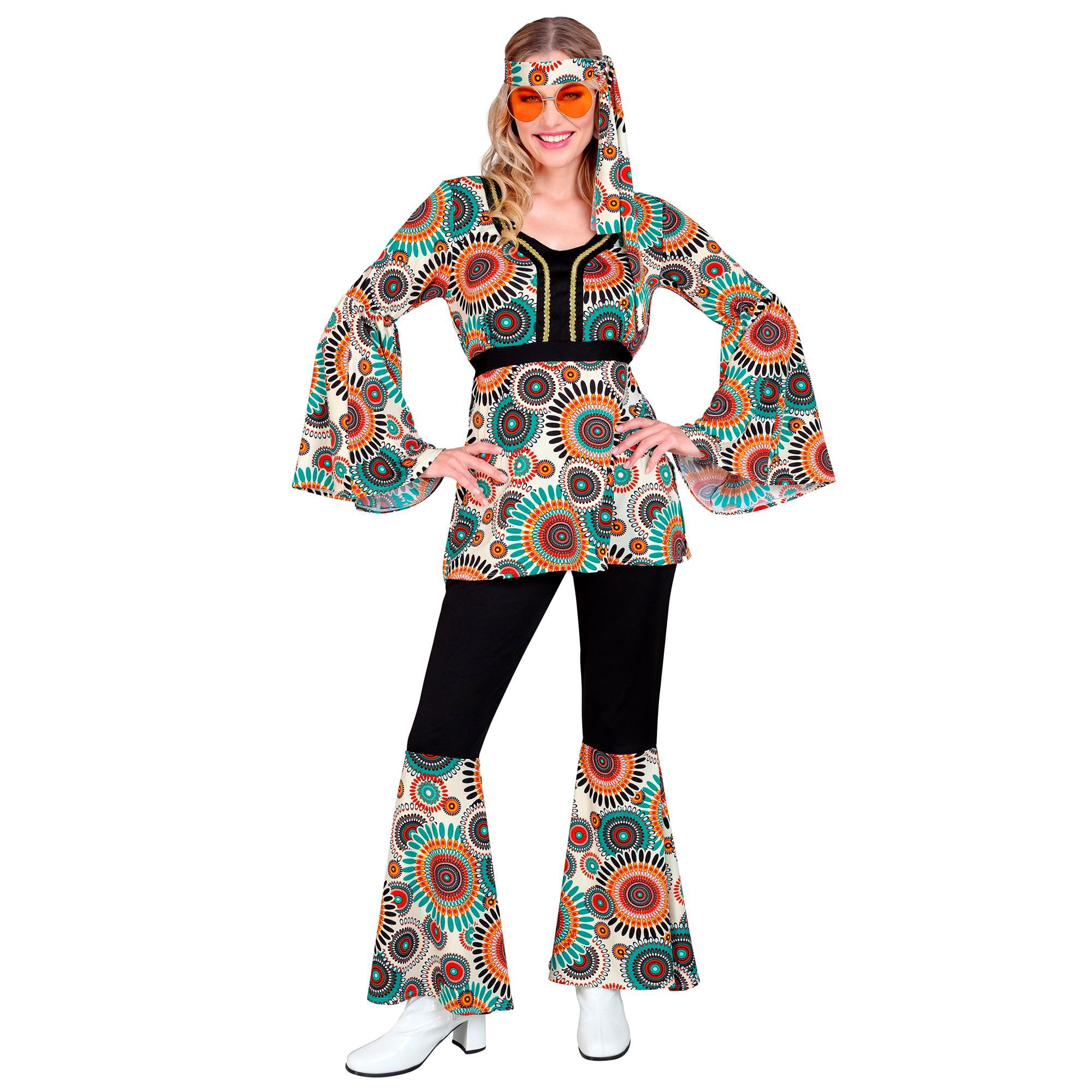 WIDMANN - Costume 60s Hippie Style, Reggae, Flower Power, Disco Fever, Schlagermove