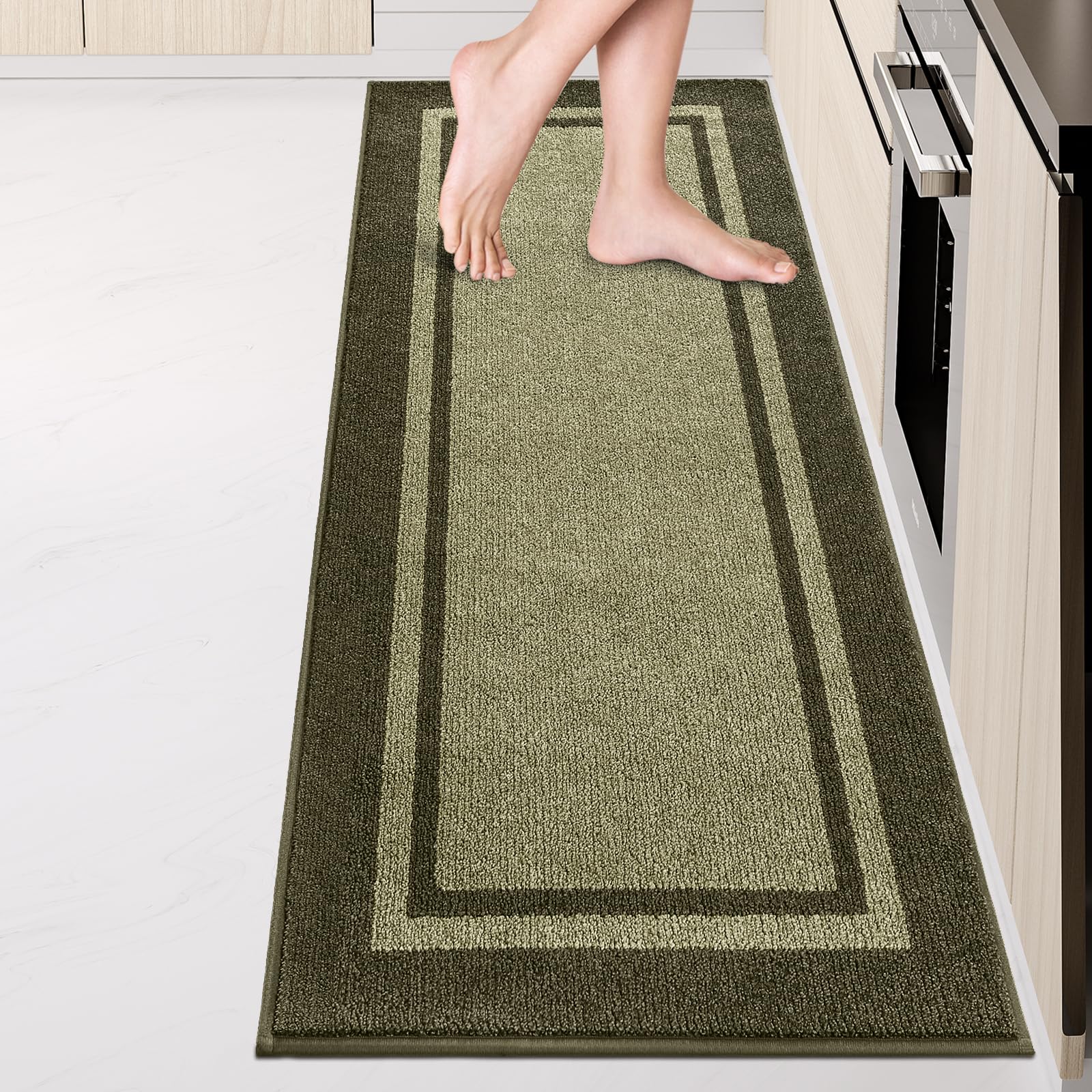 Kitchen Rugs 24" x 84", Non-Slip Machine Washable Kitchen Runner Rugs Floor Mats, Absorbent Comfort Standing Mats for Kitchen, Sink, Laundry and