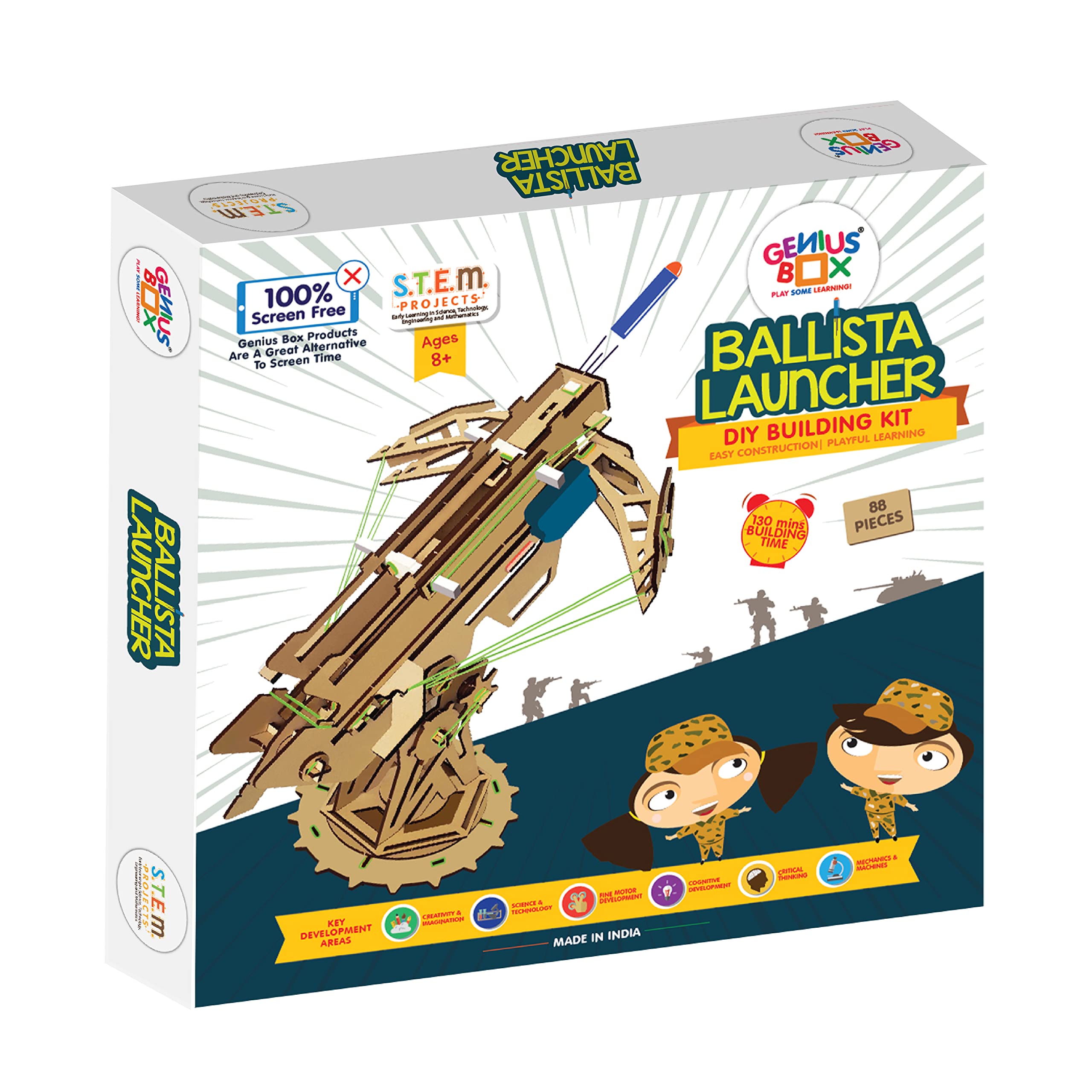 Genius Box - Play some Learning Ballista Launcher Diy Stem Educational Toy & Construction Based Fun Activity Game For Kids, Science Experiment Kit 8 To 14, Best Gift, Activity Kit For Kids (B0BQM92WPX) Amazon Price History, Amazon Price Tracker