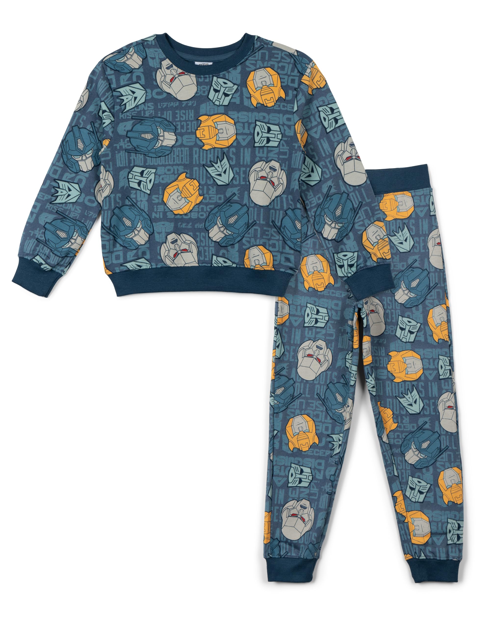 Transformers Fleece Pullover Sweatshirt and Jogger Pants Outfit Set Toddler to Big Kid Sizes 3T - 14-16