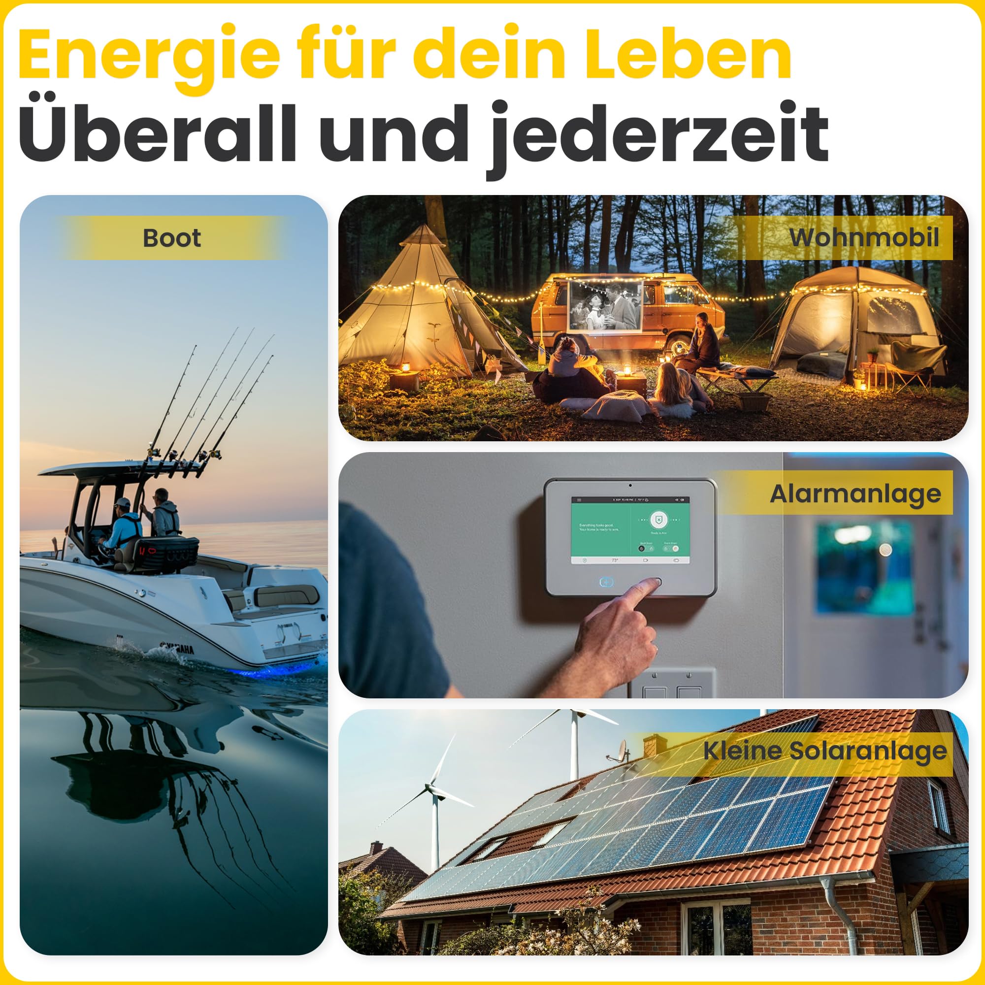 Offgridtec® Akumulator ołowiowy AGM 17Ah 12V odporny na cykle UPS zamiennik VRLA motocykl