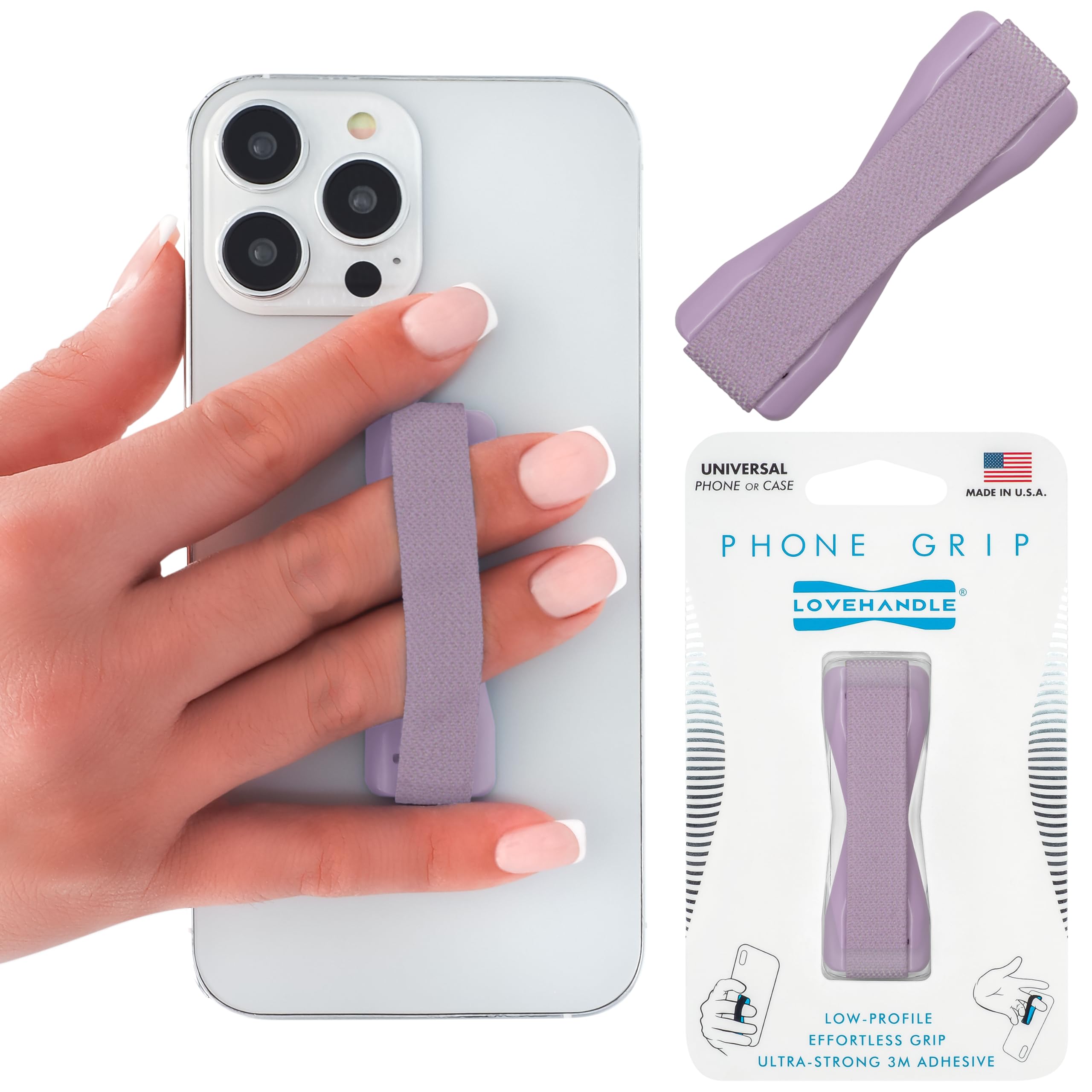 LOVEHANDLE Original Universal Phone Grip - Lavender