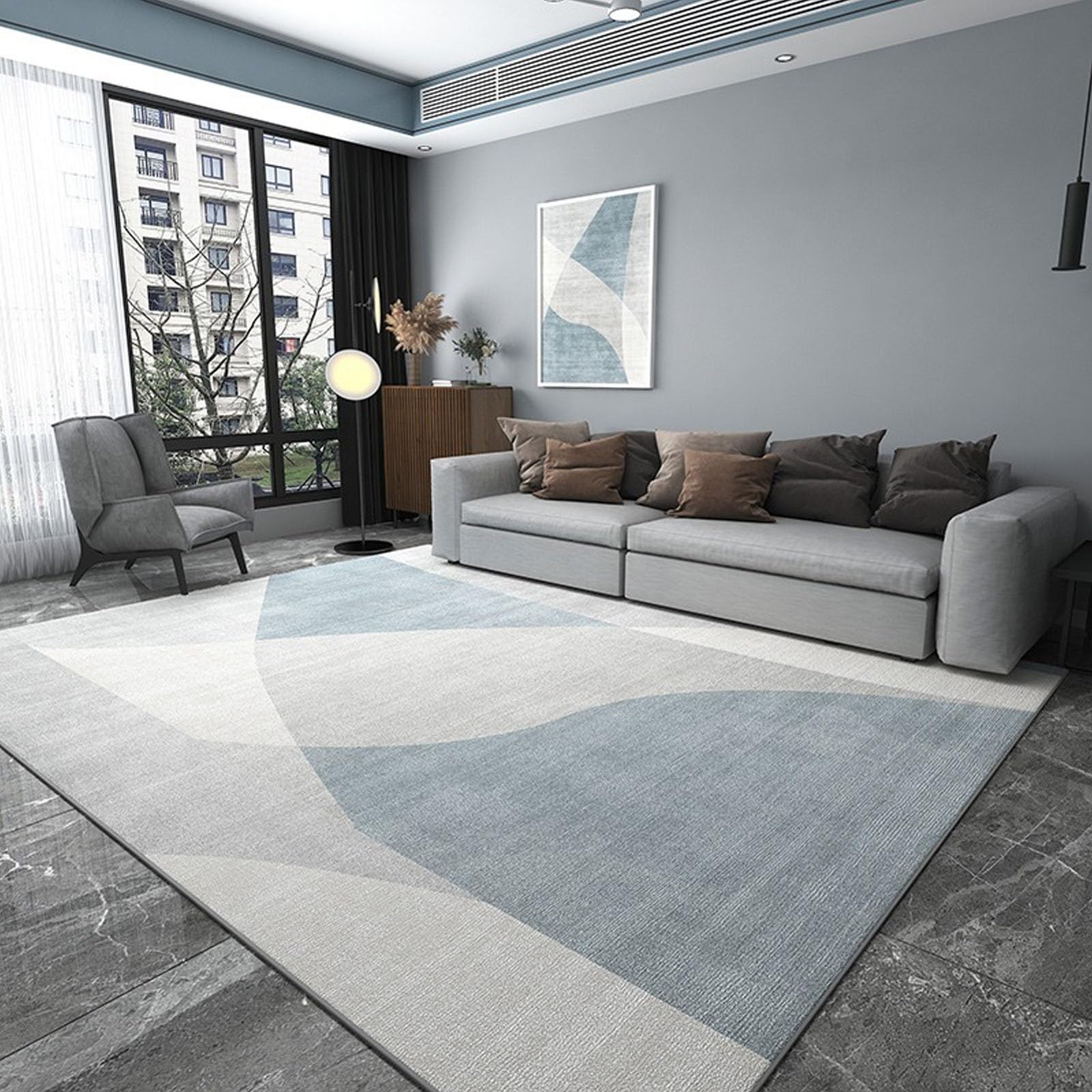 YUANWAN Carpet Mats Indoor 90 x 280 cm Fluffy Shaggy Super Soft Non Slip Washable Easy to Clean Carpet Anti-Slip Soft Rugs for Living Room Kitchen Lounge, 7