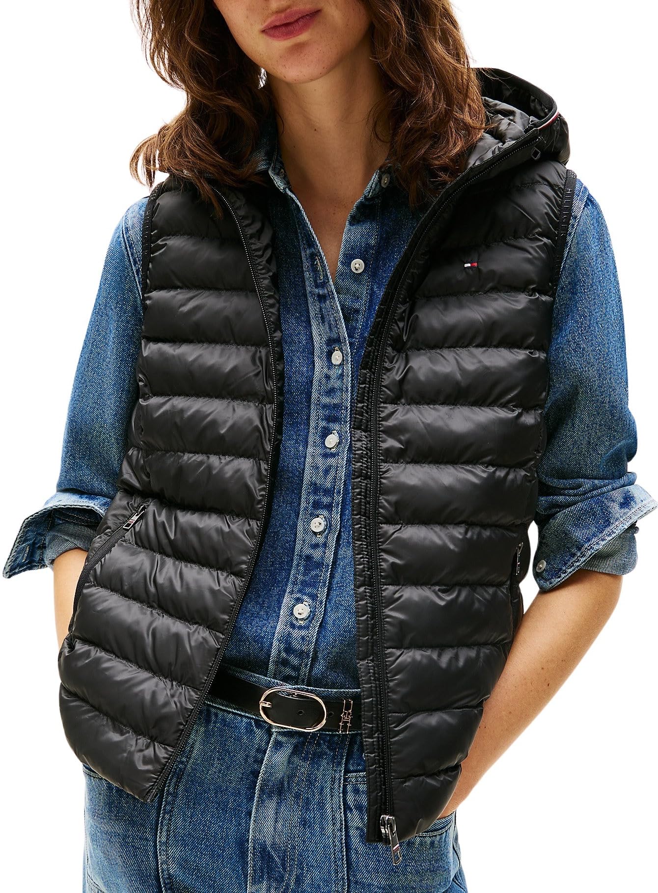 Tommy Hilfiger Gilet Donna Padded Global Stripe Gilet Imbottito