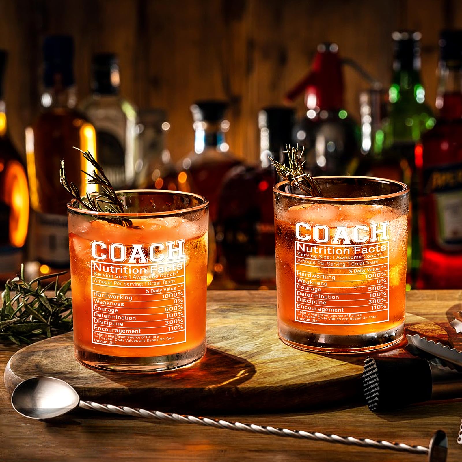 Futtumy Coach Nutrition Facts Whiskey Glass, Coach Gifts for Men, Basketball Coach Gifts, Baseball Coaches Gift, Best Coaches Gift for Soccer Softball Volleyball for Graduation Competition Christmas