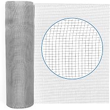 24" H x 10 L x 1/8-Inch Opening Mesh Hardware Cloth, 27 Gauge Galvanized Steel Wire Rolled Woven Fence for Bees, Wasps and Mid to Large-Sized Insects