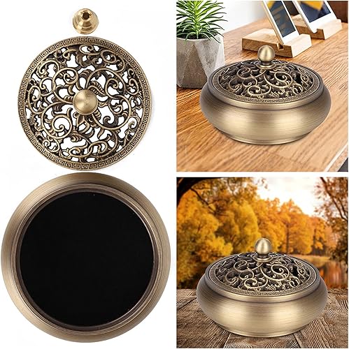 Miniatura 9 de Incienso Titulares Incensario Casa Religión Decoración Agarwood Interior Metal Ornamento Latón Latón Incienso Madera Herramientas de Quema